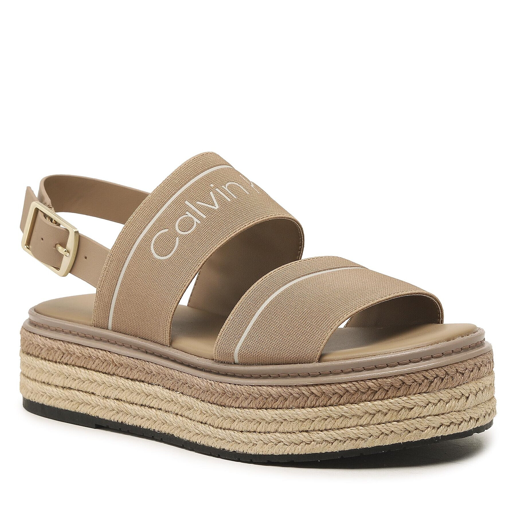 Calvin Klein Espadrilky Flatform Wedge - He HW0HW01497 Béžová - Pepit.sk