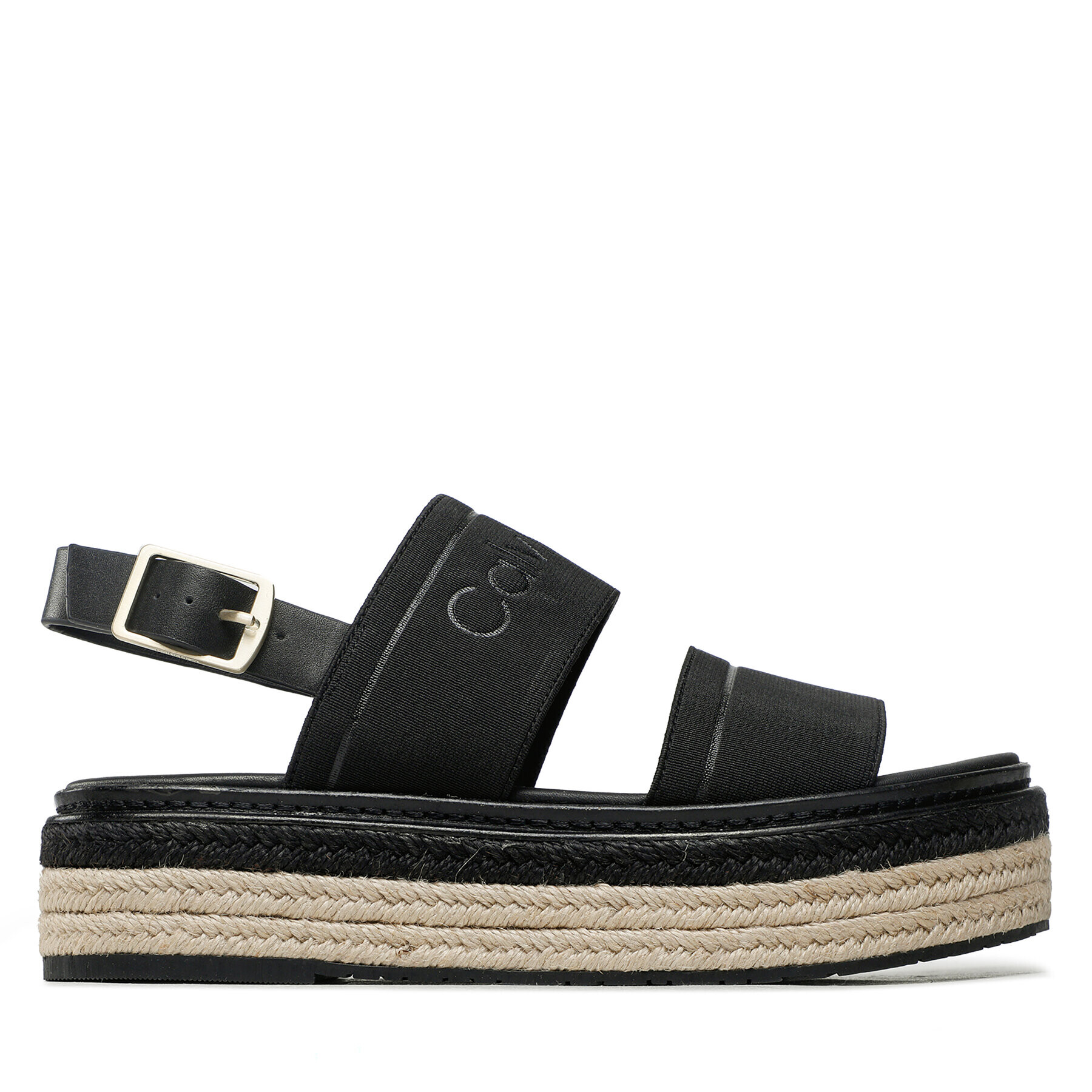 Calvin Klein Espadrilky Flatform Wedge HW0HW01497 Čierna - Pepit.sk