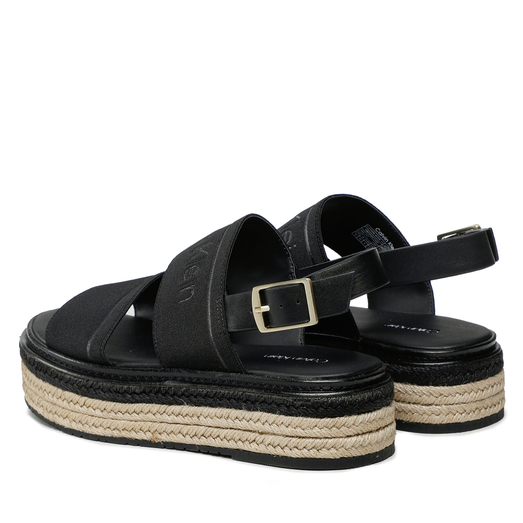 Calvin Klein Espadrilky Flatform Wedge HW0HW01497 Čierna - Pepit.sk