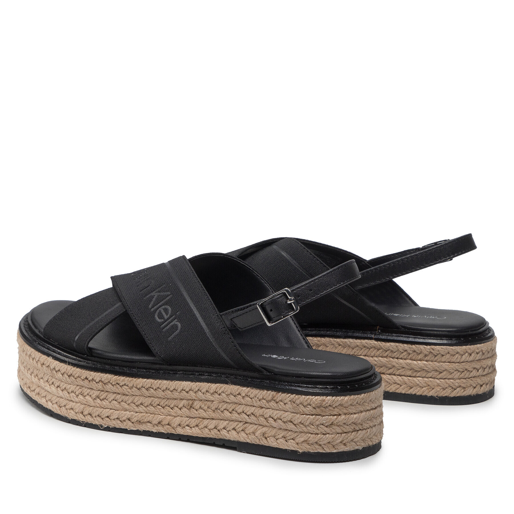 Calvin Klein Espadrilky Flatform Wedge Sndl He HW0HW00688 Čierna - Pepit.sk