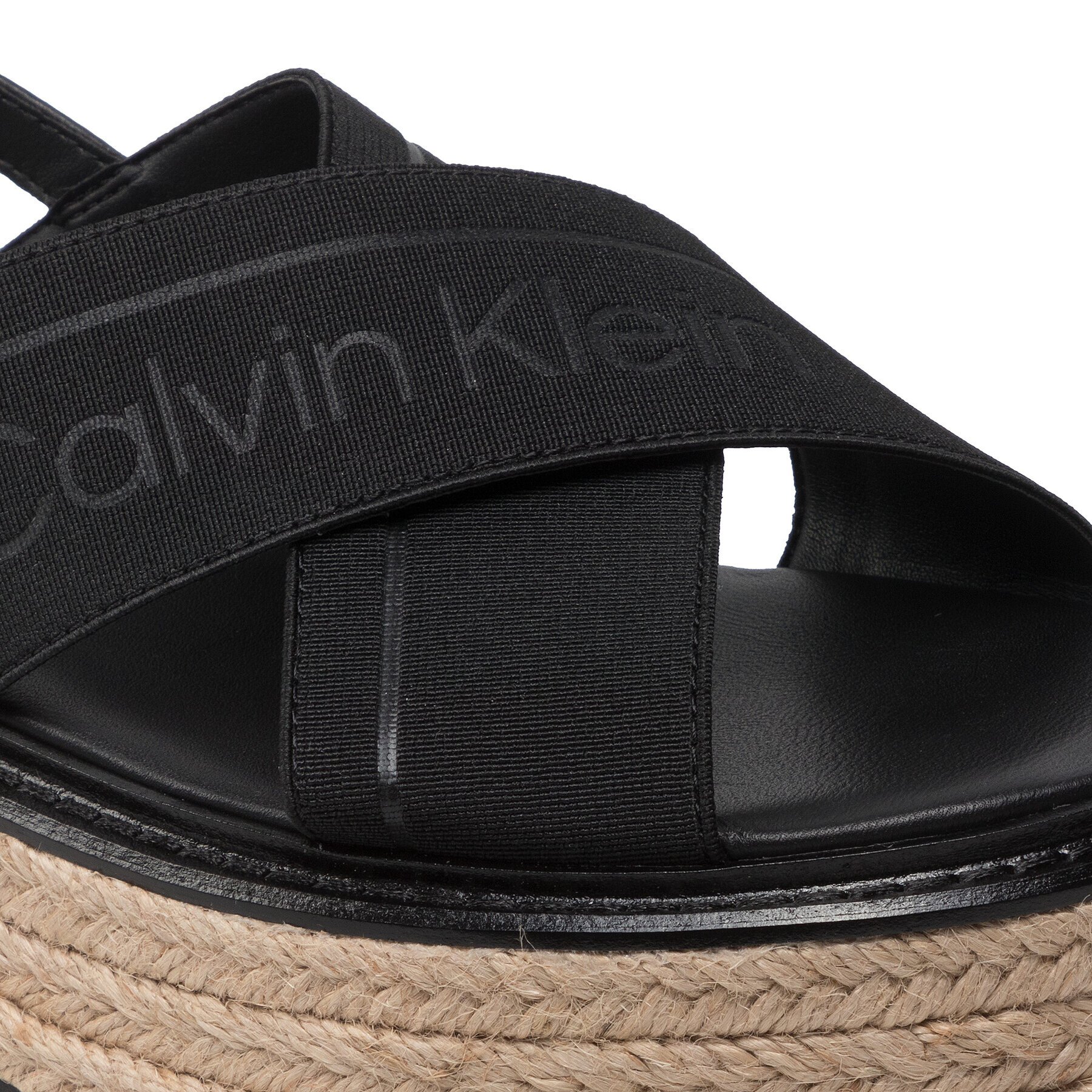 Calvin Klein Espadrilky Flatform Wedge Sndl He HW0HW00688 Čierna - Pepit.sk