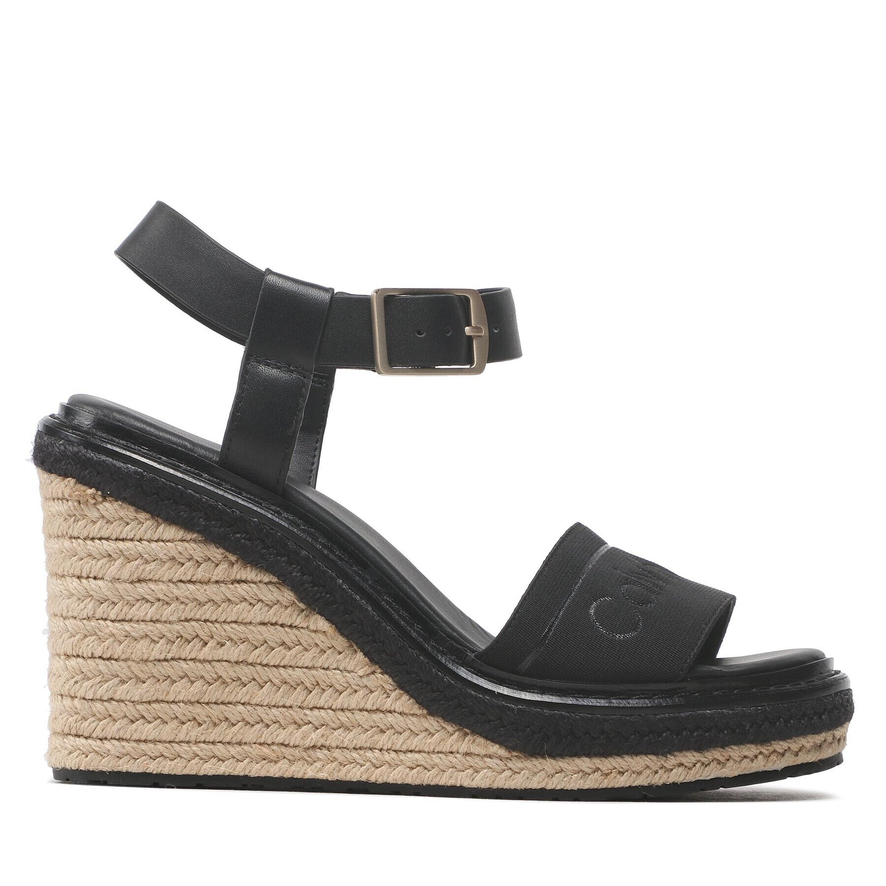 Calvin Klein Espadrilky Wedge 70HH HW0HW01499 Čierna - Pepit.sk