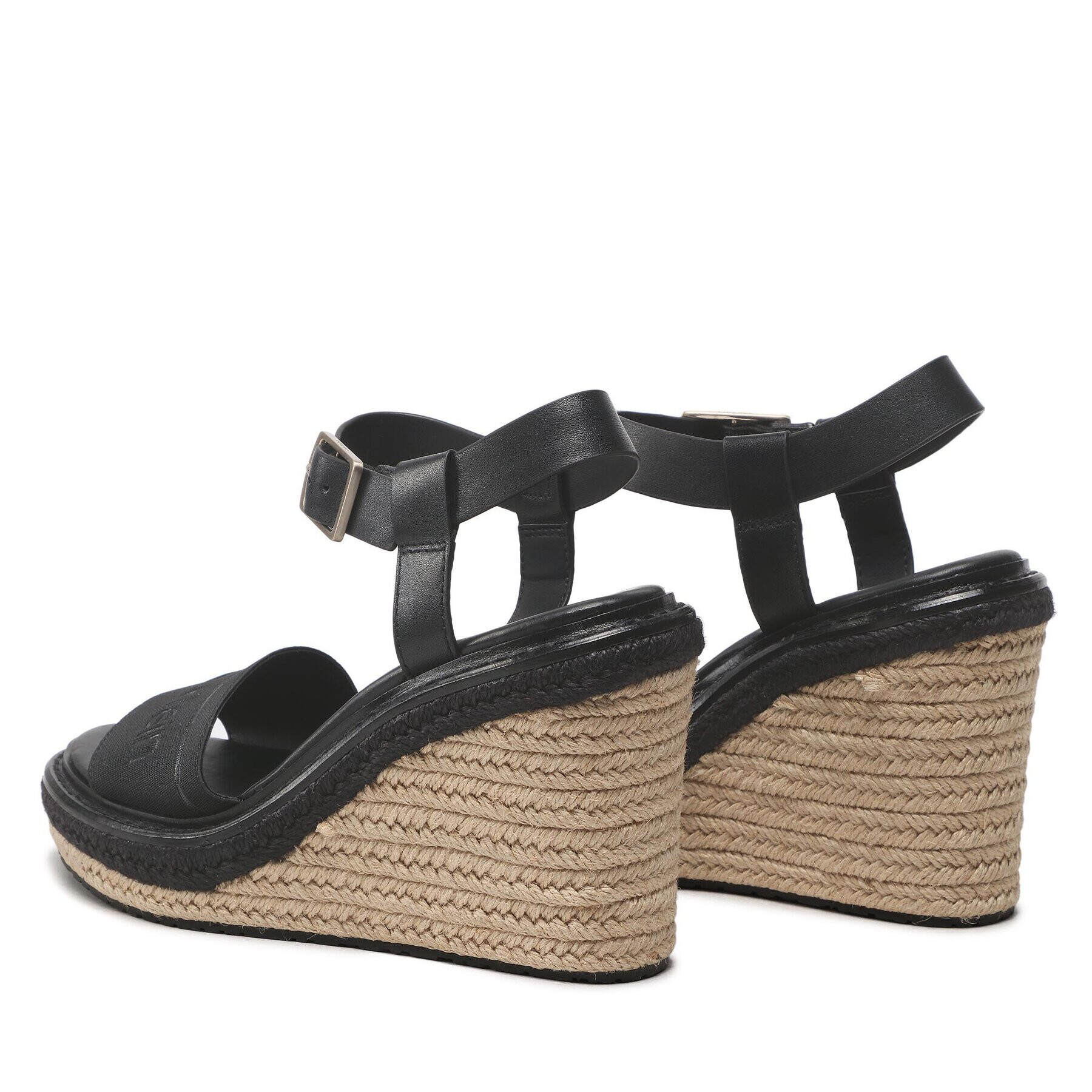 Calvin Klein Espadrilky Wedge 70HH HW0HW01499 Čierna - Pepit.sk