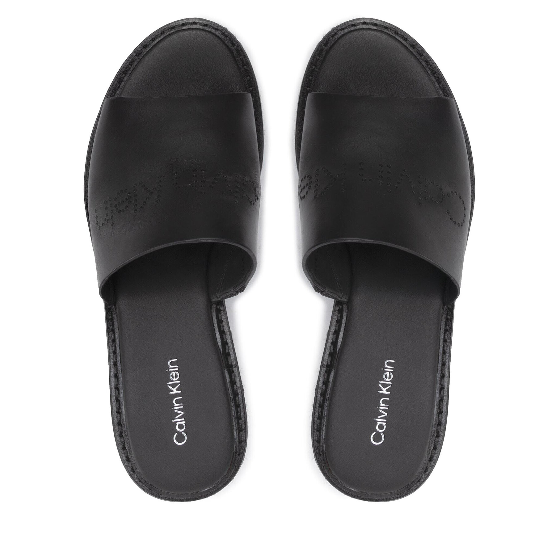 Calvin Klein Espadrilky Wedge Mule 50 Perf HW0HW00820 Čierna - Pepit.sk