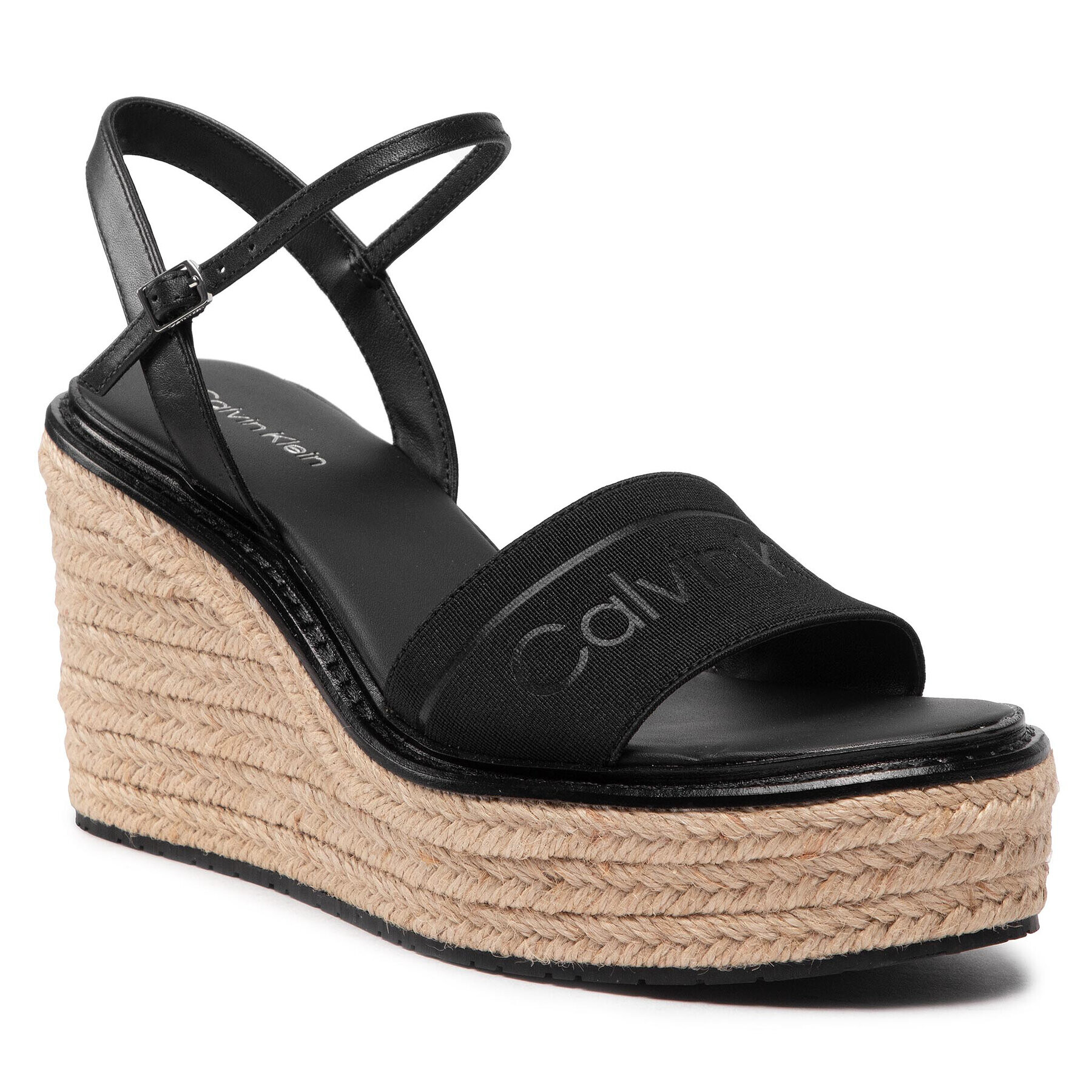 Calvin Klein Espadrilky Wedge Sndl 50 He HW0HW00689 Čierna - Pepit.sk