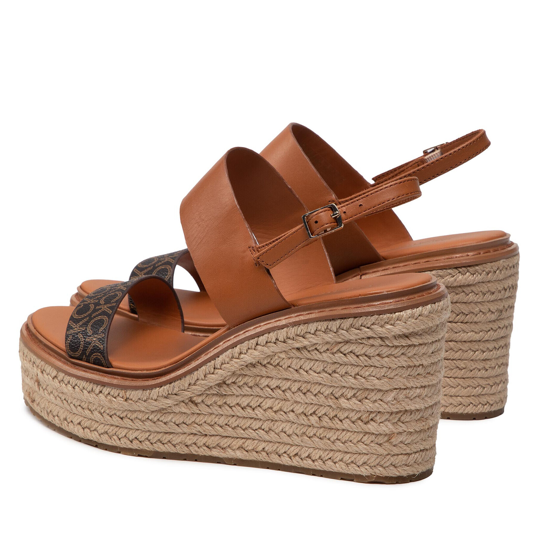 Calvin Klein Espadrilky Wedge Sndl 50 HW0HW00823 Hnedá - Pepit.sk