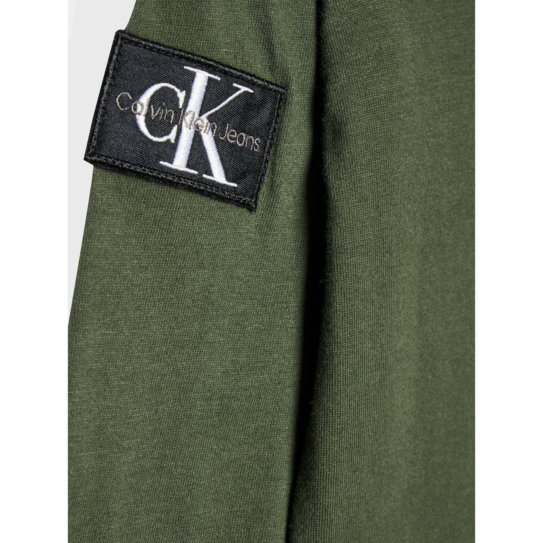 Calvin Klein Jeans Blúzka Badge IB0IB01469 Kaki Regular Fit - Pepit.sk