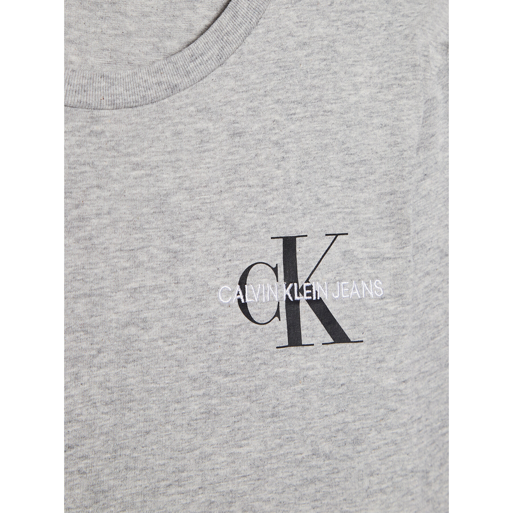 Calvin Klein Jeans Blúzka Chest Monogram IB0IB00613 Sivá Regular Fit - Pepit.sk