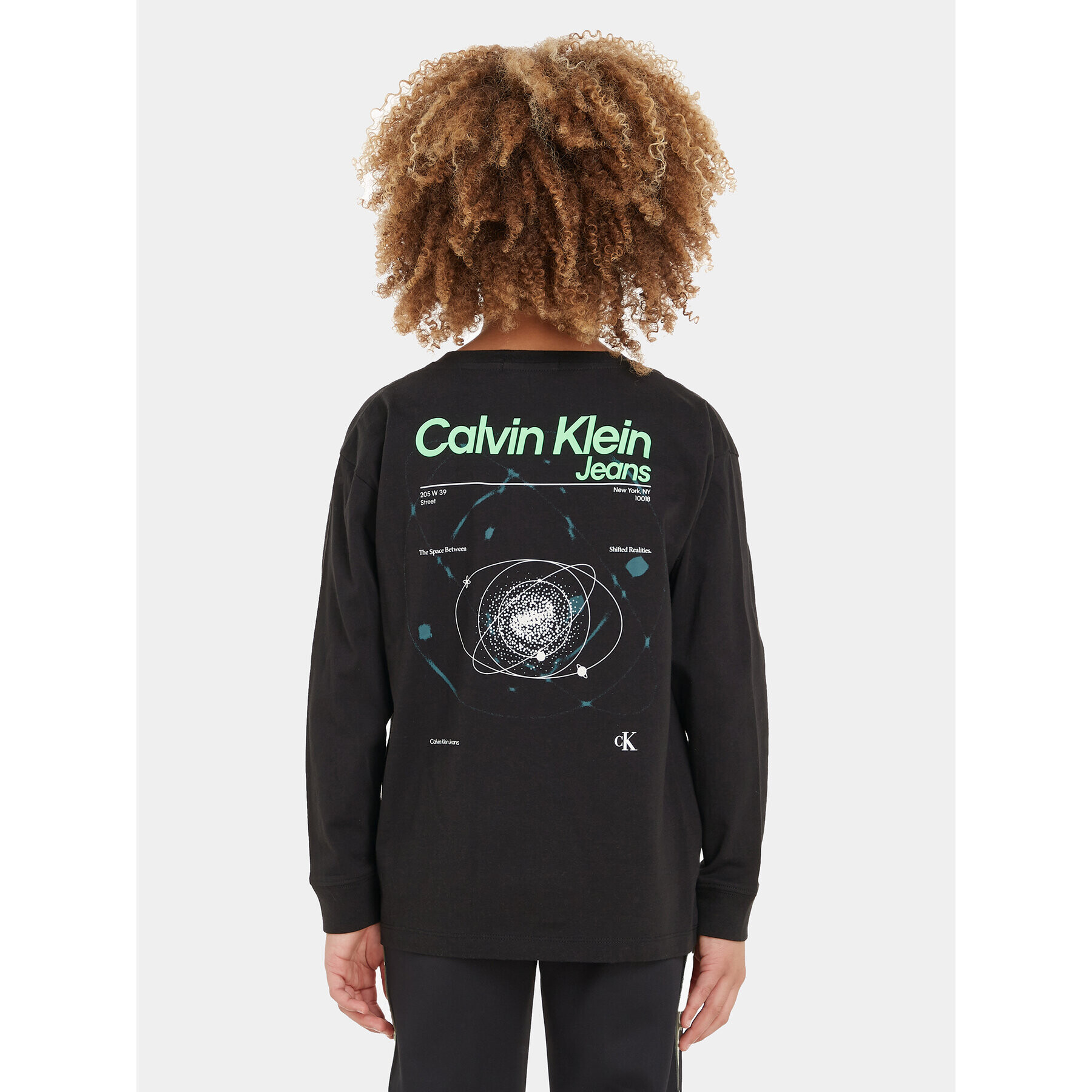 Calvin Klein Jeans Blúzka Glow In The Dark IB0IB01897 Čierna Regular Fit - Pepit.sk