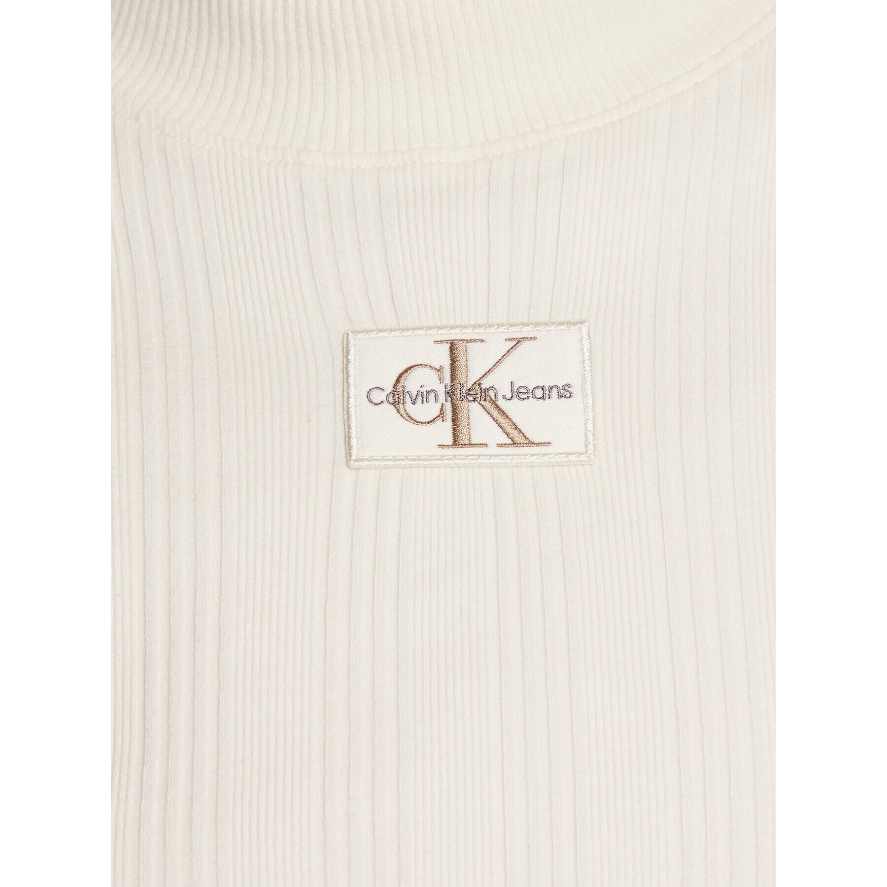 Calvin Klein Jeans Blúzka J20J220291 Écru Regular Fit - Pepit.sk