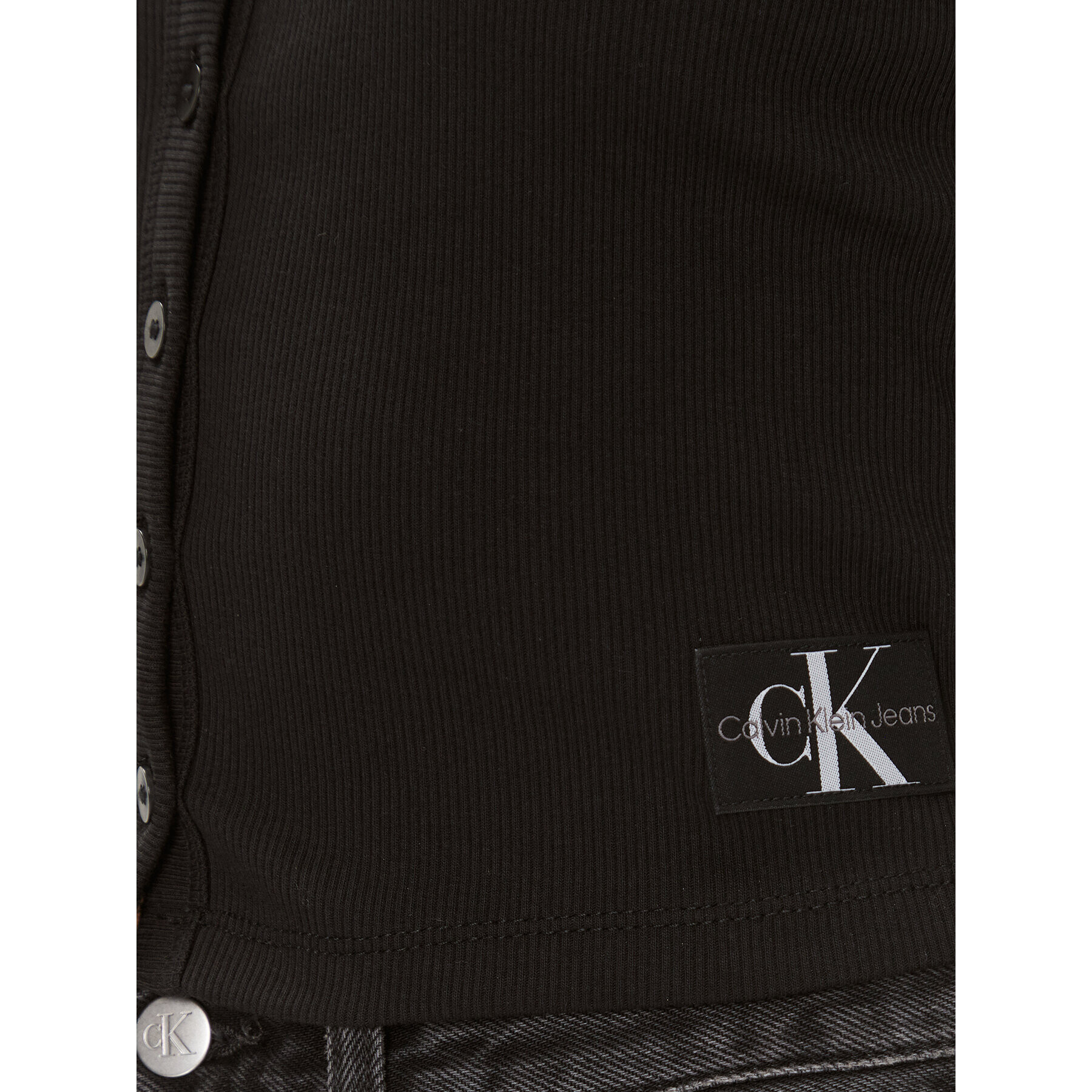 Calvin Klein Jeans Blúzka J20J222570 Čierna Regular Fit - Pepit.sk