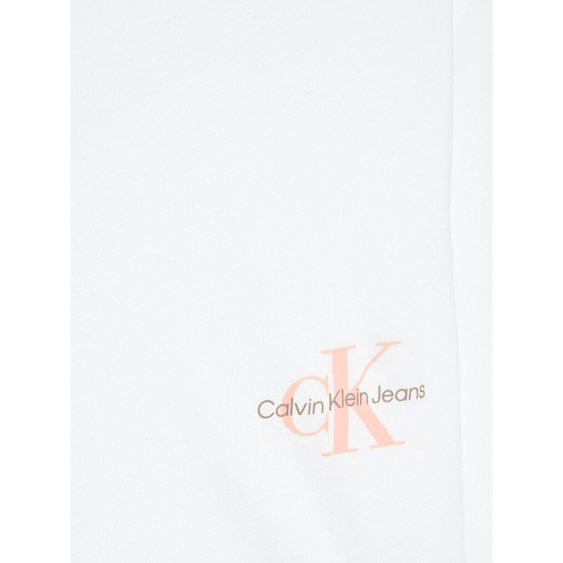 Calvin Klein Jeans Blúzka Monogram Off Placed IG0IG01791 Biela Relaxed Fit - Pepit.sk