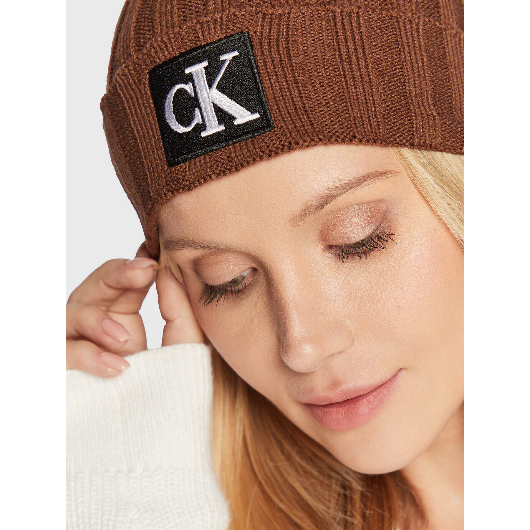 Calvin Klein Jeans Čiapka Monogram IU0IU00346 Hnedá - Pepit.sk