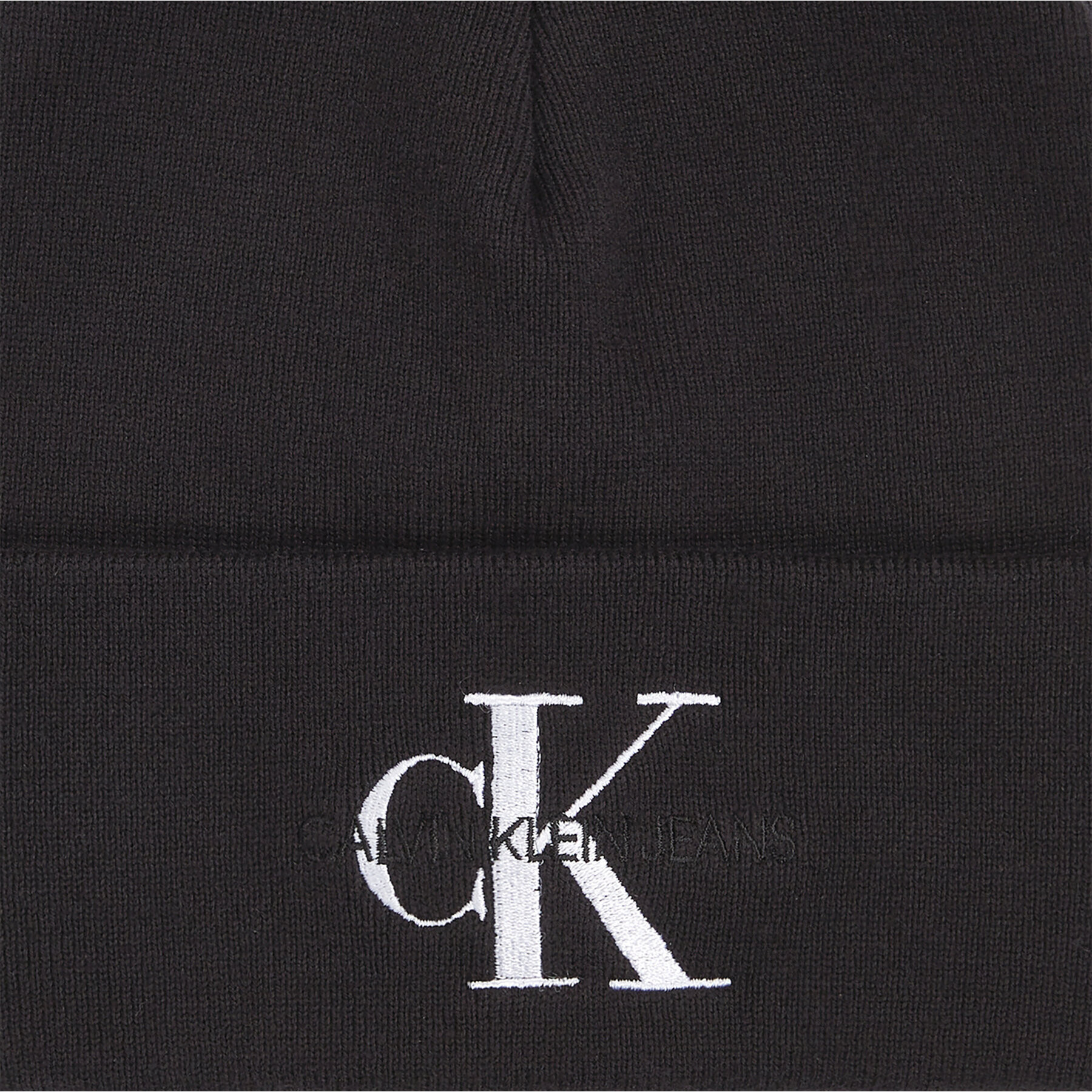 Calvin Klein Jeans Čiapka Monologo Embro Beanie K60K611254 Čierna - Pepit.sk