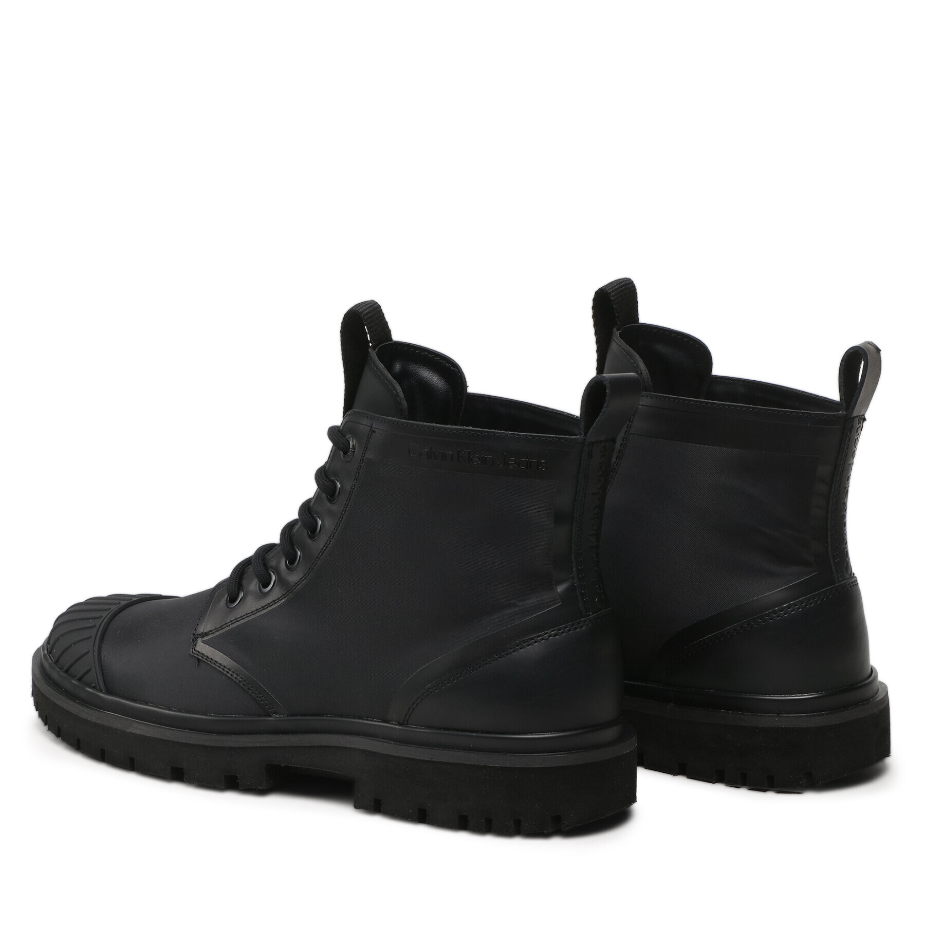 Calvin Klein Jeans Čižmy Eva Laceup Boot Mid Ny YM0YM00833 Čierna - Pepit.sk