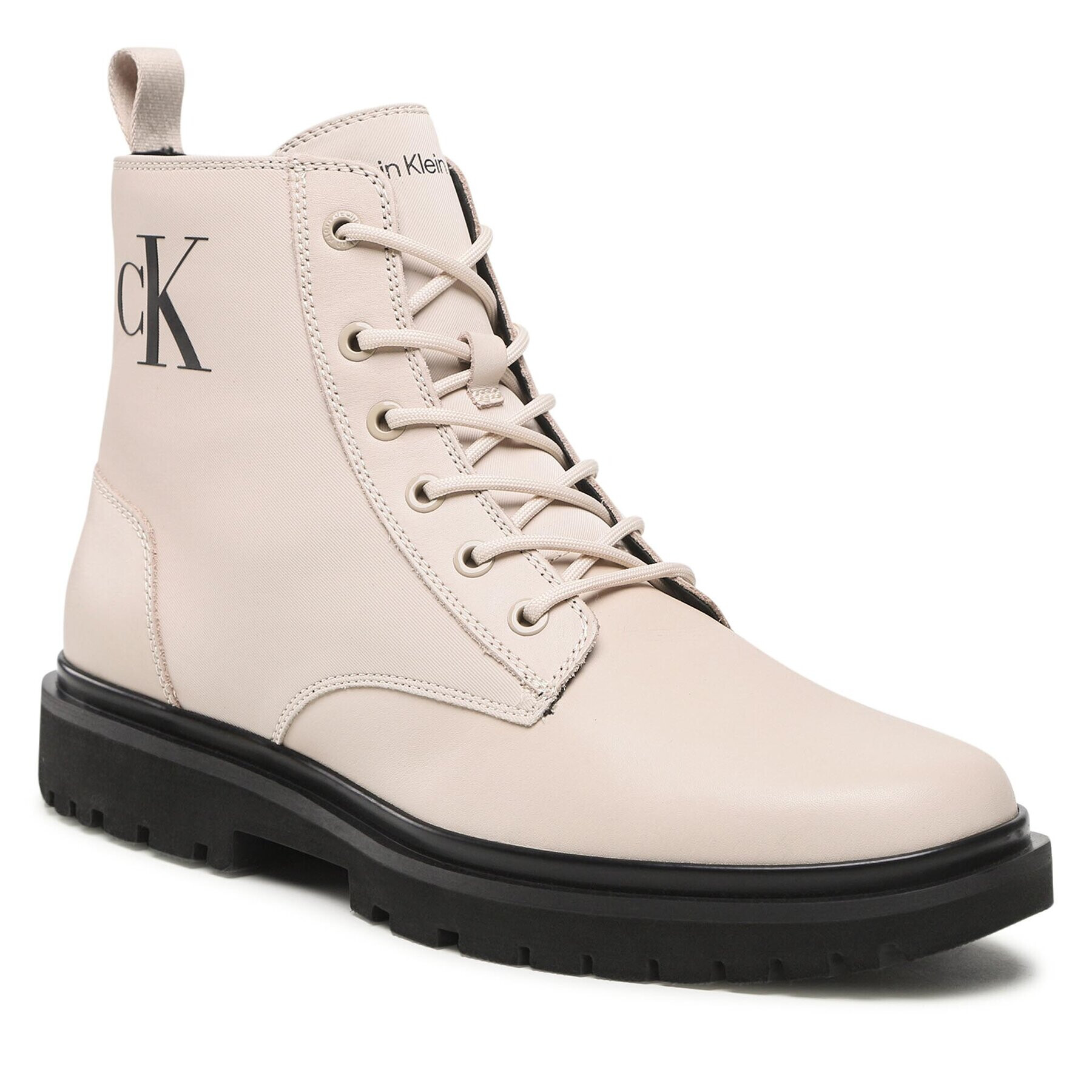 Calvin Klein Jeans Čižmy Lug Laceup Boot YM0YM00562 Béžová - Pepit.sk