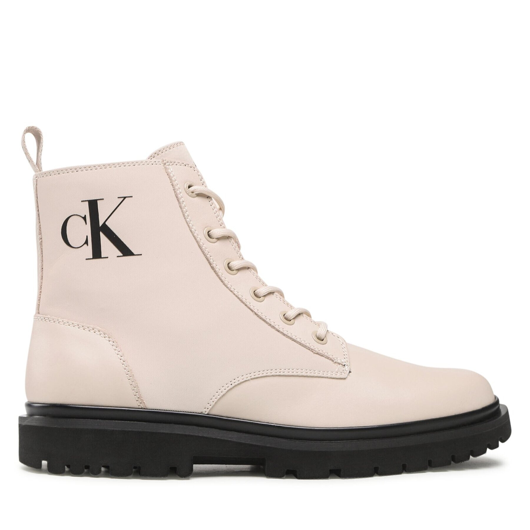 Calvin Klein Jeans Čižmy Lug Laceup Boot YM0YM00562 Béžová - Pepit.sk