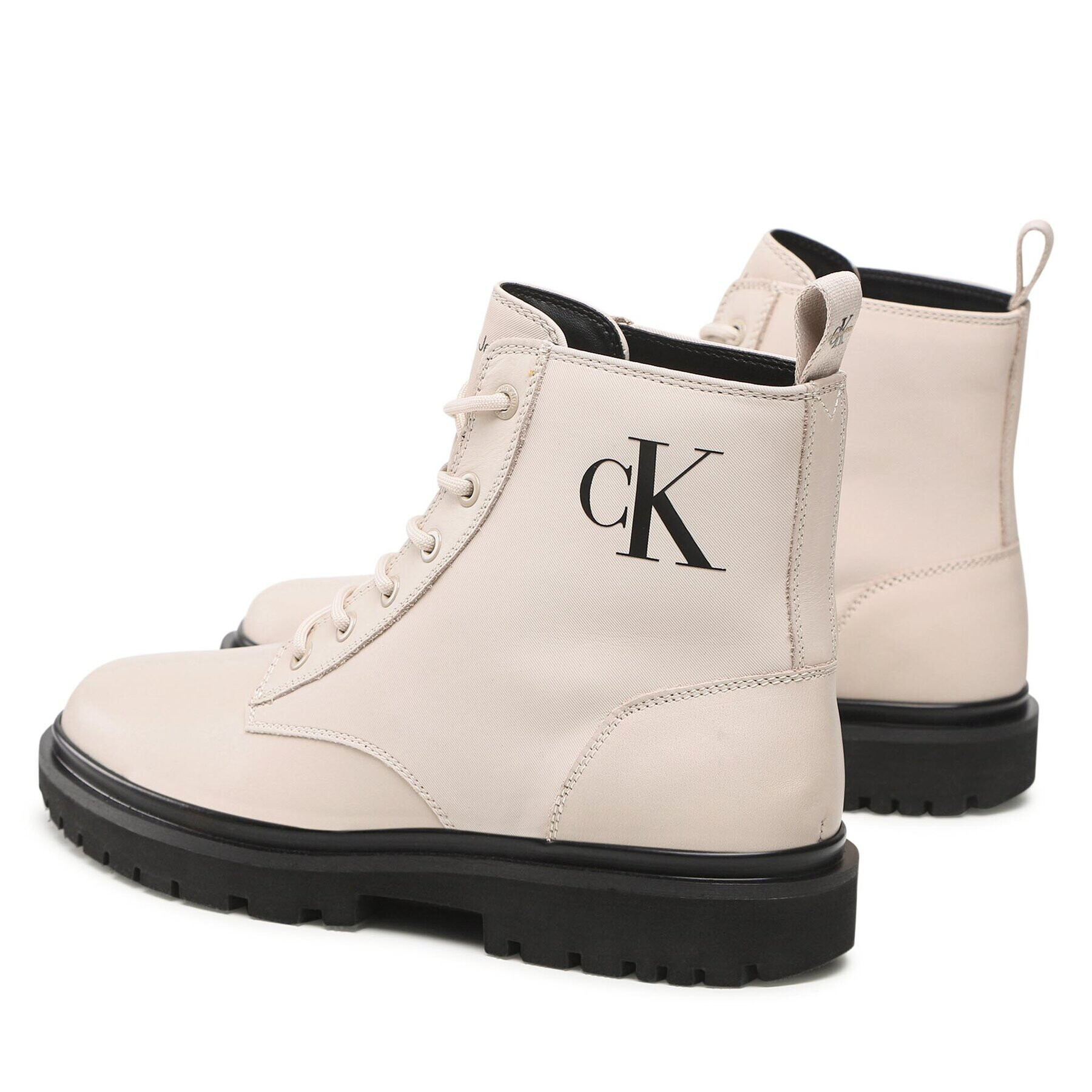 Calvin Klein Jeans Čižmy Lug Laceup Boot YM0YM00562 Béžová - Pepit.sk