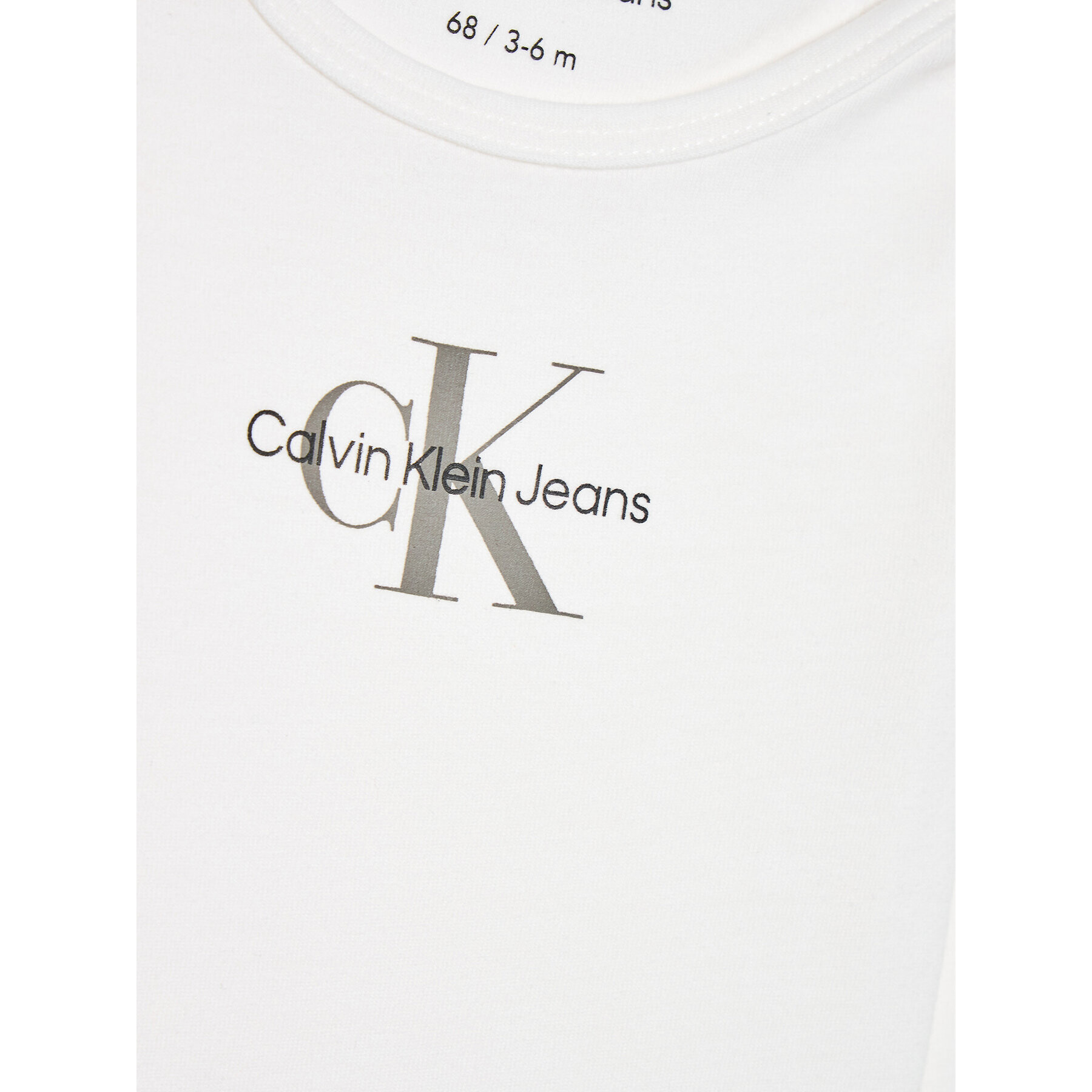 Calvin Klein Jeans Detské body Monogram IN0IN00033 Biela Regular Fit - Pepit.sk