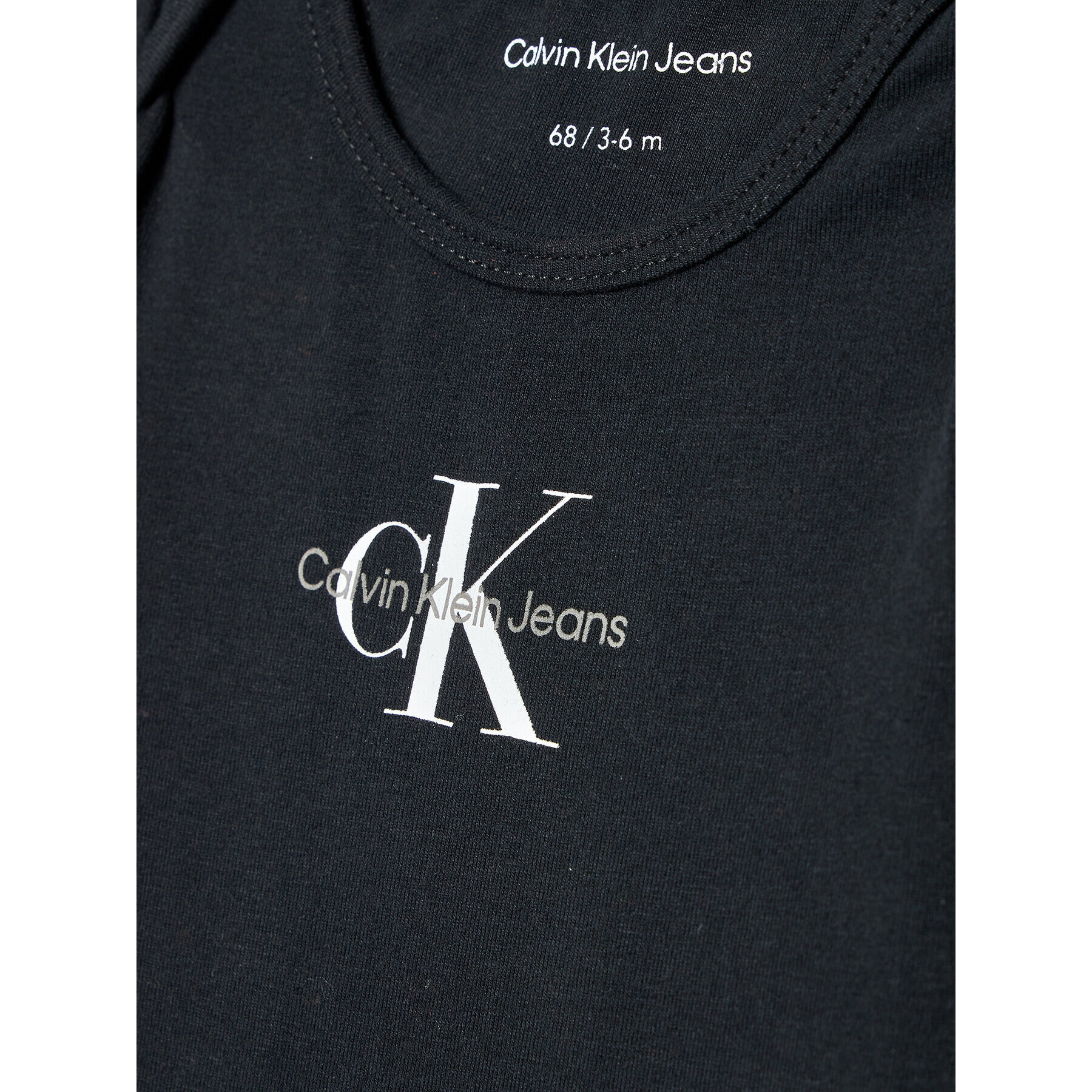 Calvin Klein Jeans Detské body Monogram IN0IN00033 Čierna Regular Fit - Pepit.sk