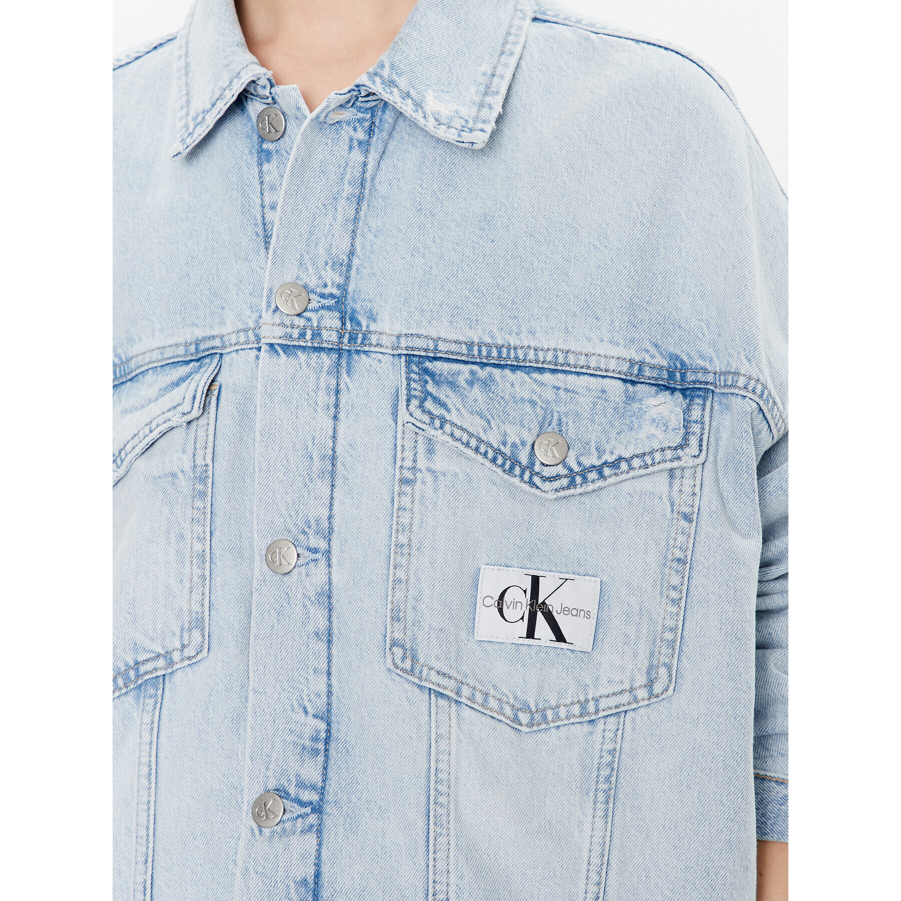 Calvin Klein Jeans Džínsová bunda J20J220229 Modrá Oversize - Pepit.sk