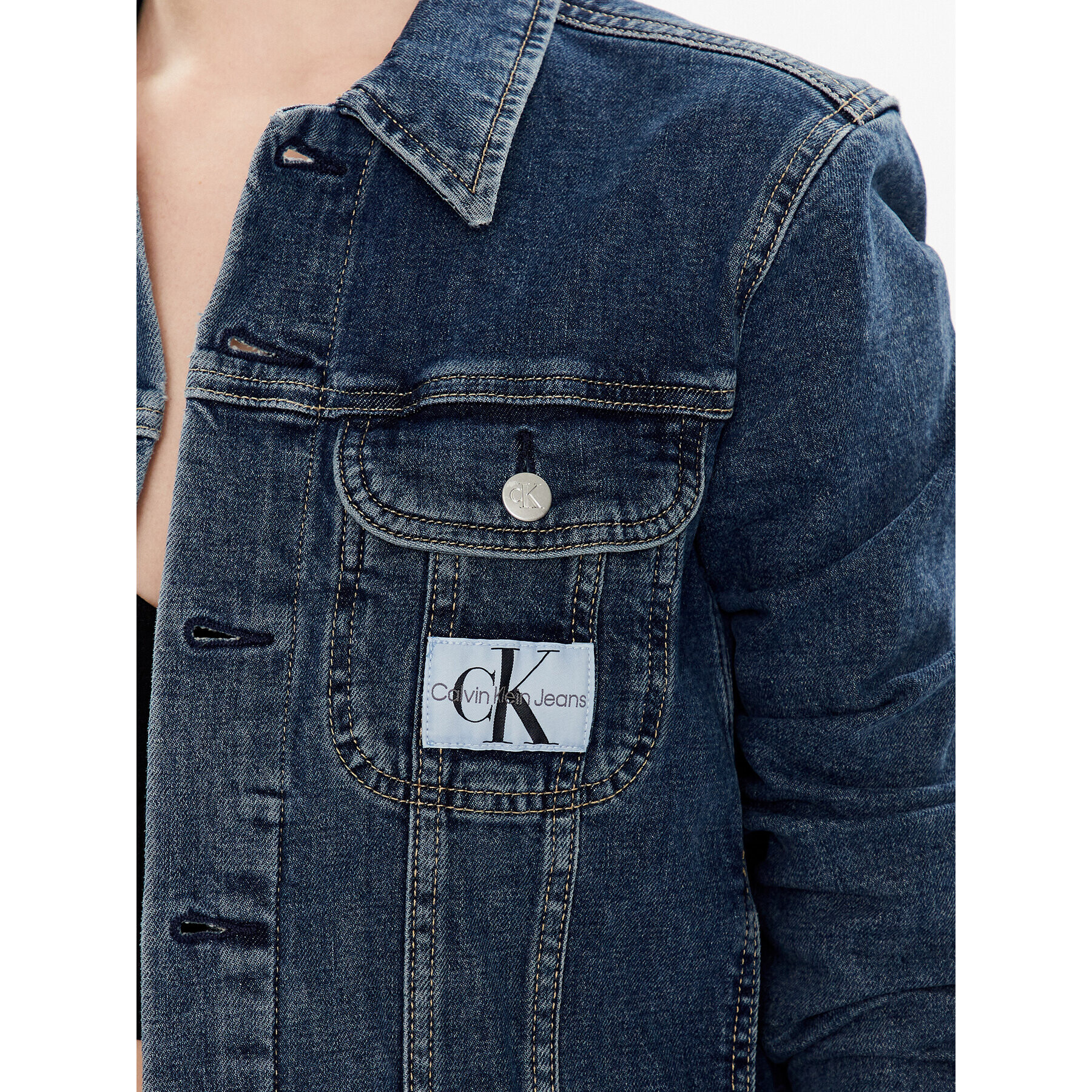 Calvin Klein Jeans Džínsová bunda J20J220235 Tmavomodrá Classic Fit - Pepit.sk