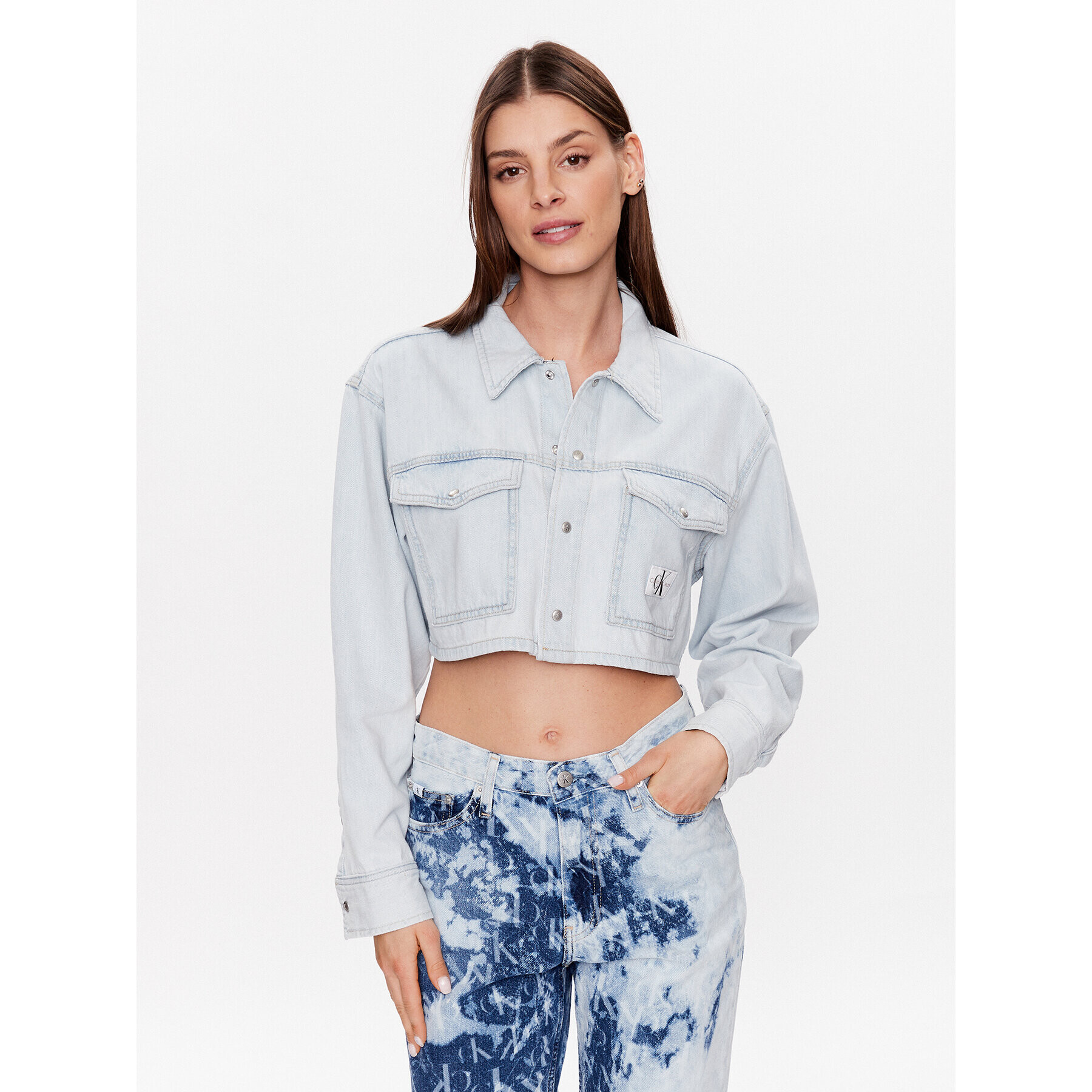 Calvin Klein Jeans džínsová košeľa J20J220651 Modrá Regular Fit - Pepit.sk