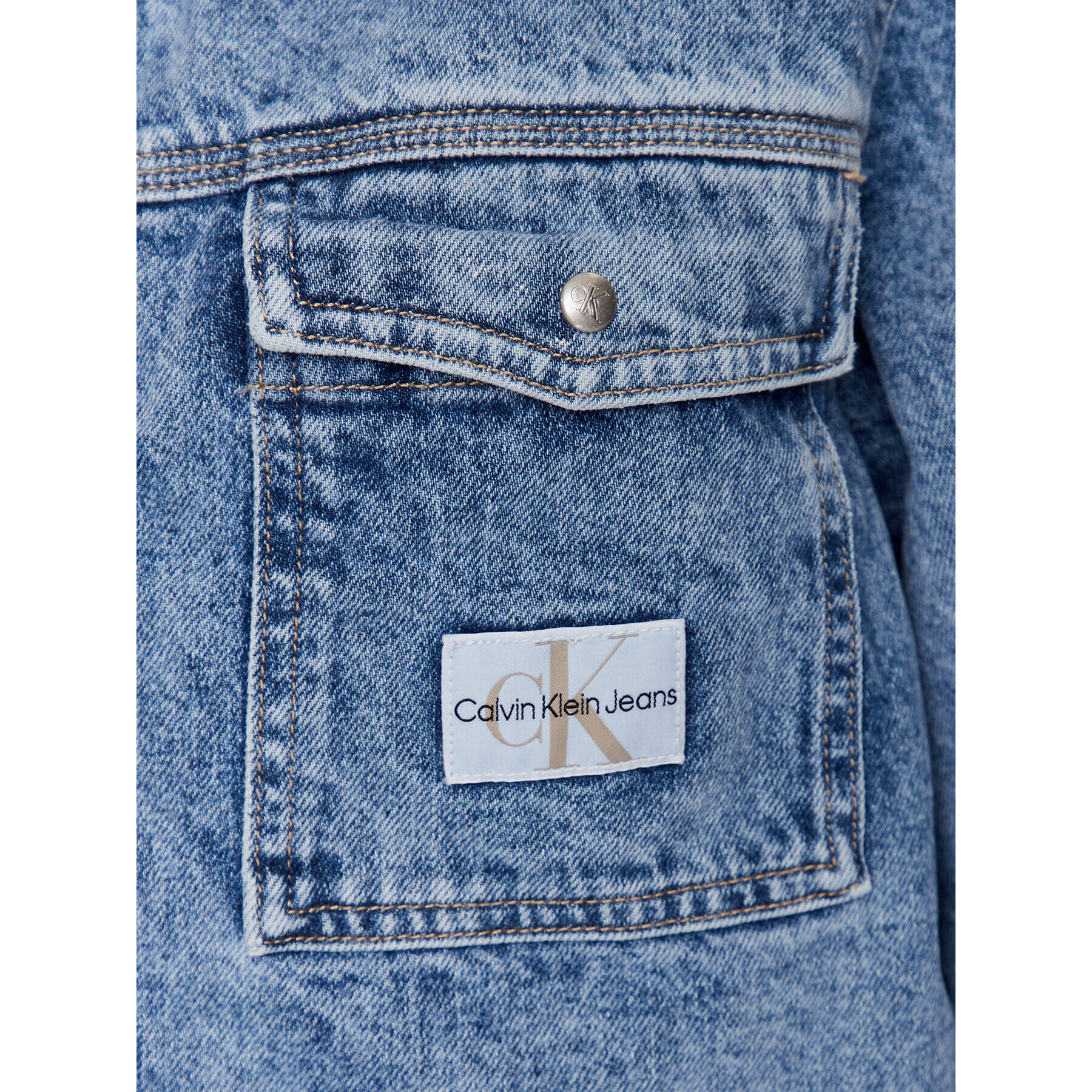 Calvin Klein Jeans džínsová košeľa J20J220652 Modrá Oversize - Pepit.sk