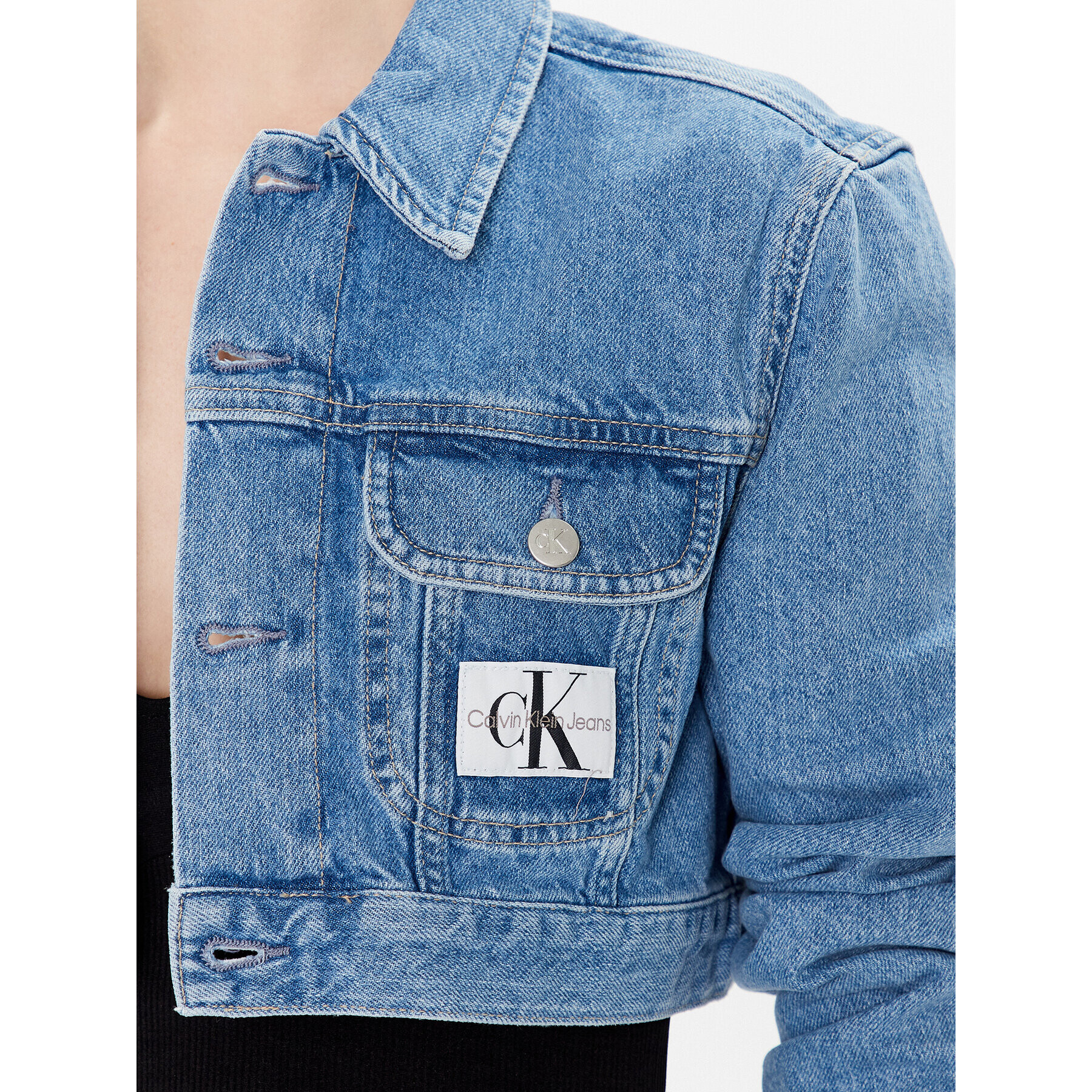 Calvin Klein Jeans Džínsová bunda J20J220658 Modrá Regular Fit - Pepit.sk