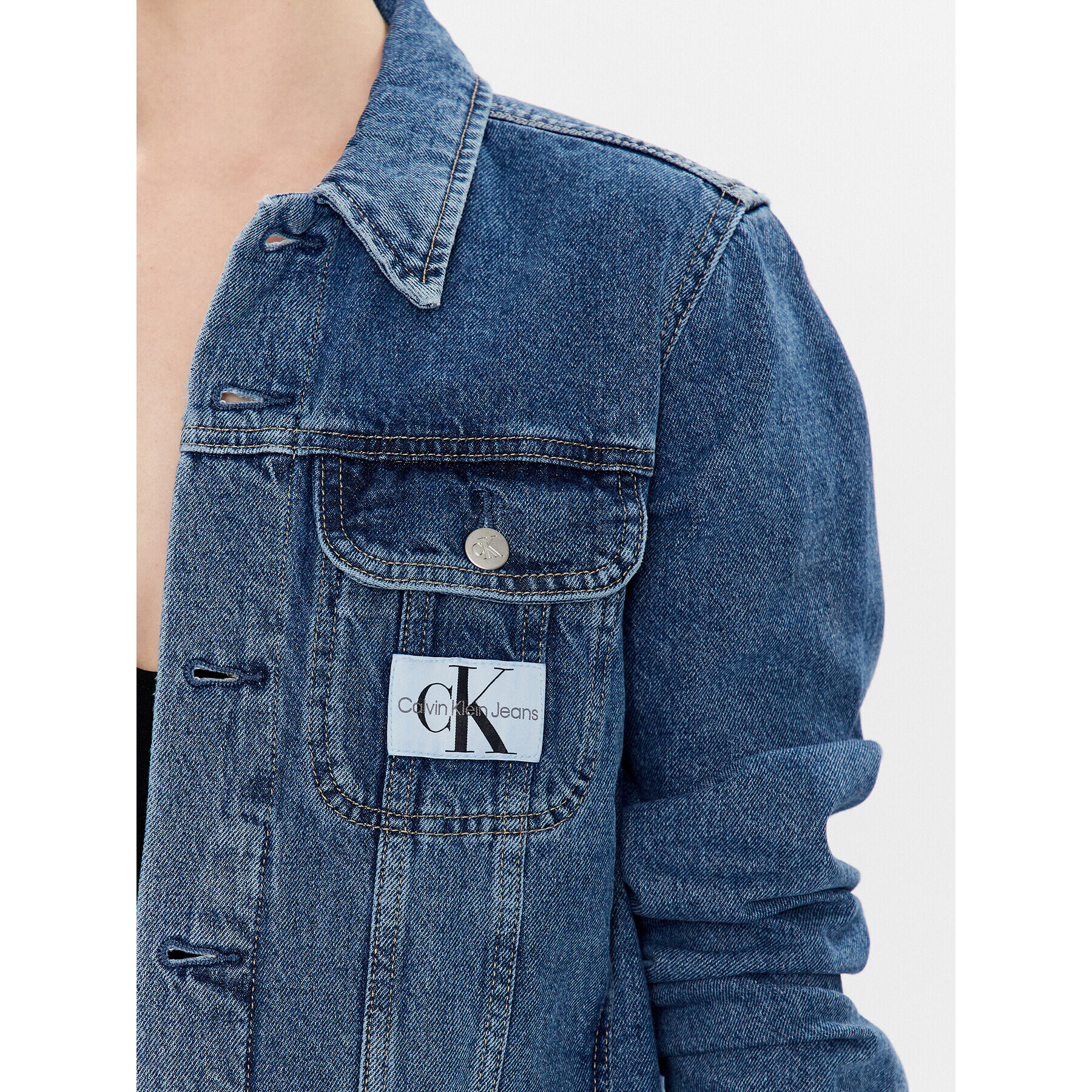 Calvin Klein Jeans Džínsová bunda J20J220659 Modrá Classic Fit - Pepit.sk