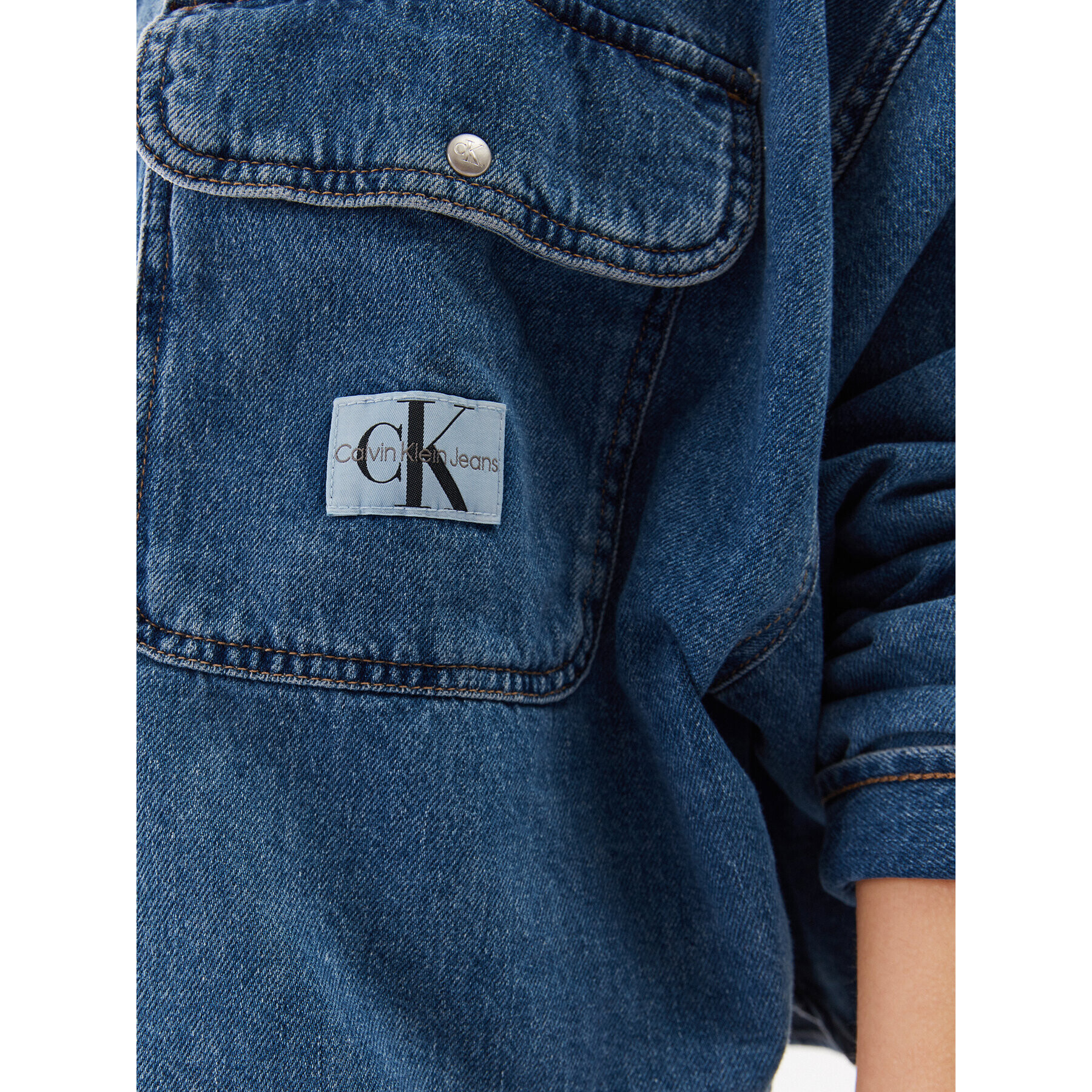 Calvin Klein Jeans Džínsová bunda J20J221265 Tmavomodrá Relaxed Fit - Pepit.sk