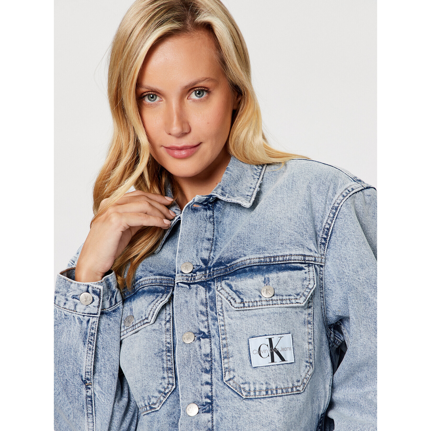 Calvin Klein Jeans Džínsová bunda J20J221284 Modrá Relaxed Fit - Pepit.sk