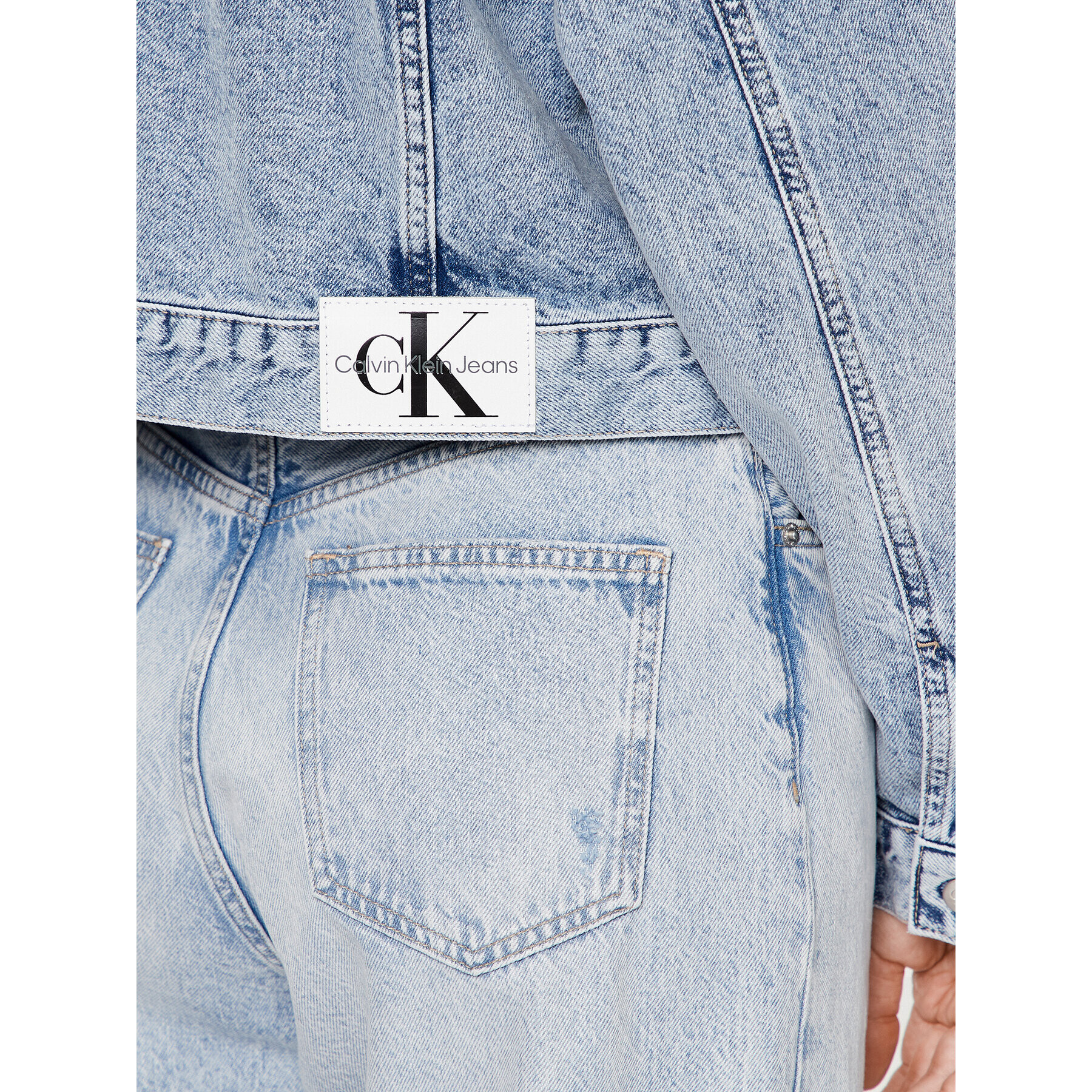 Calvin Klein Jeans Džínsová bunda J20J221284 Modrá Relaxed Fit - Pepit.sk