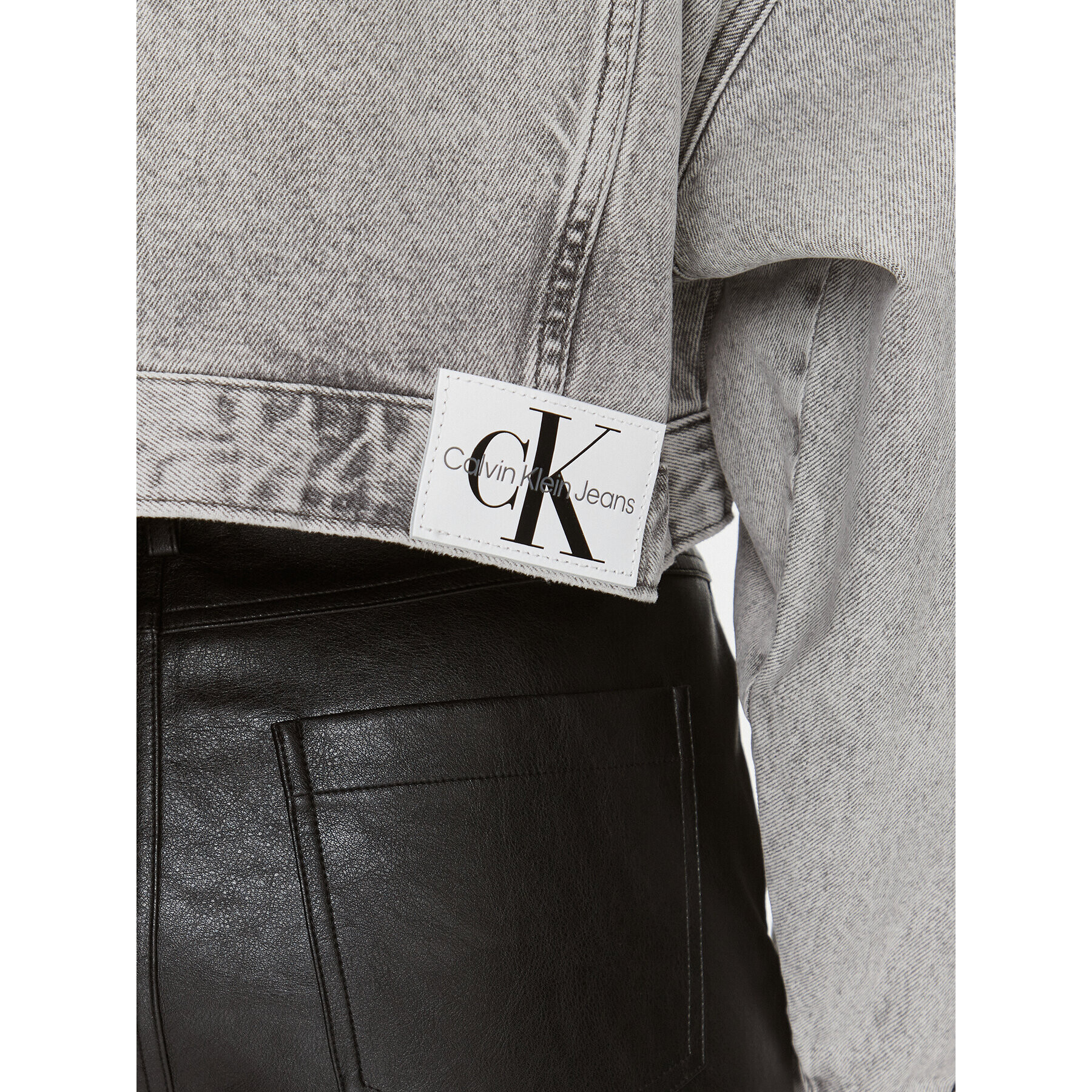 Calvin Klein Jeans Džínsová bunda J20J222467 Sivá Oversize - Pepit.sk