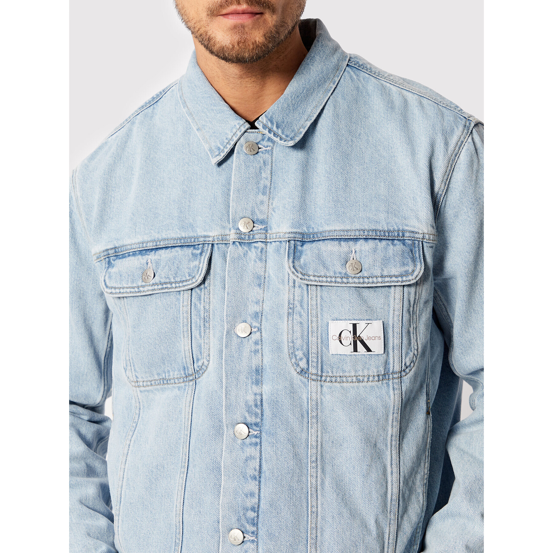 Calvin Klein Jeans Džínsová bunda J30J320542 Modrá Regular Fit - Pepit.sk