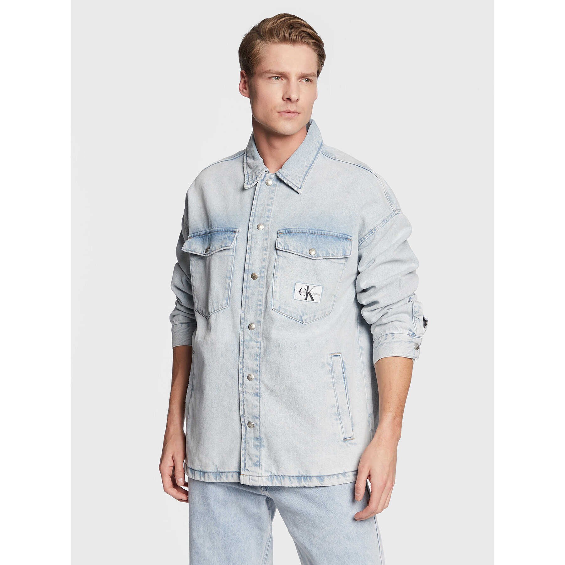 Calvin Klein Jeans Džínsová bunda J30J322383 Modrá Oversize - Pepit.sk