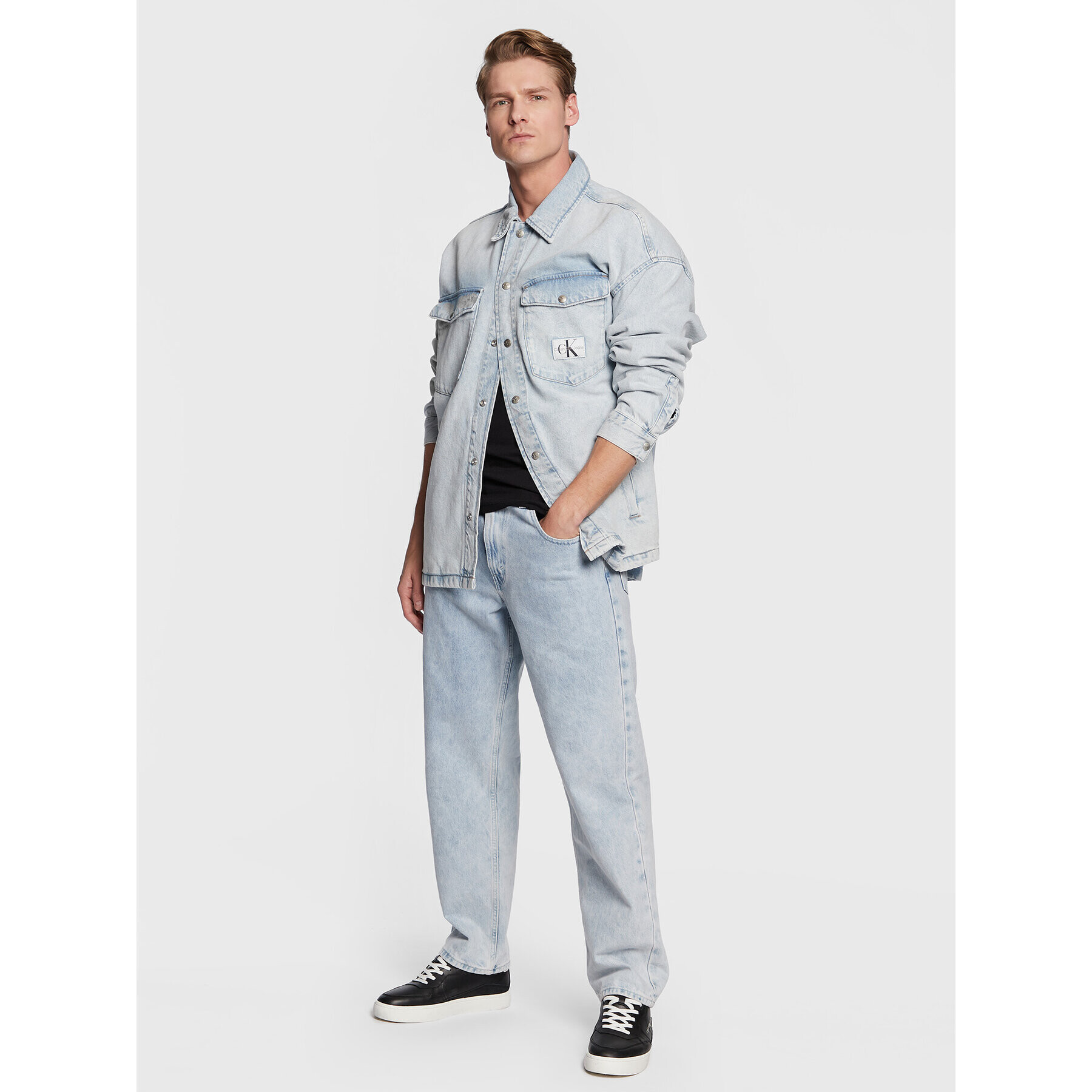 Calvin Klein Jeans Džínsová bunda J30J322383 Modrá Oversize - Pepit.sk