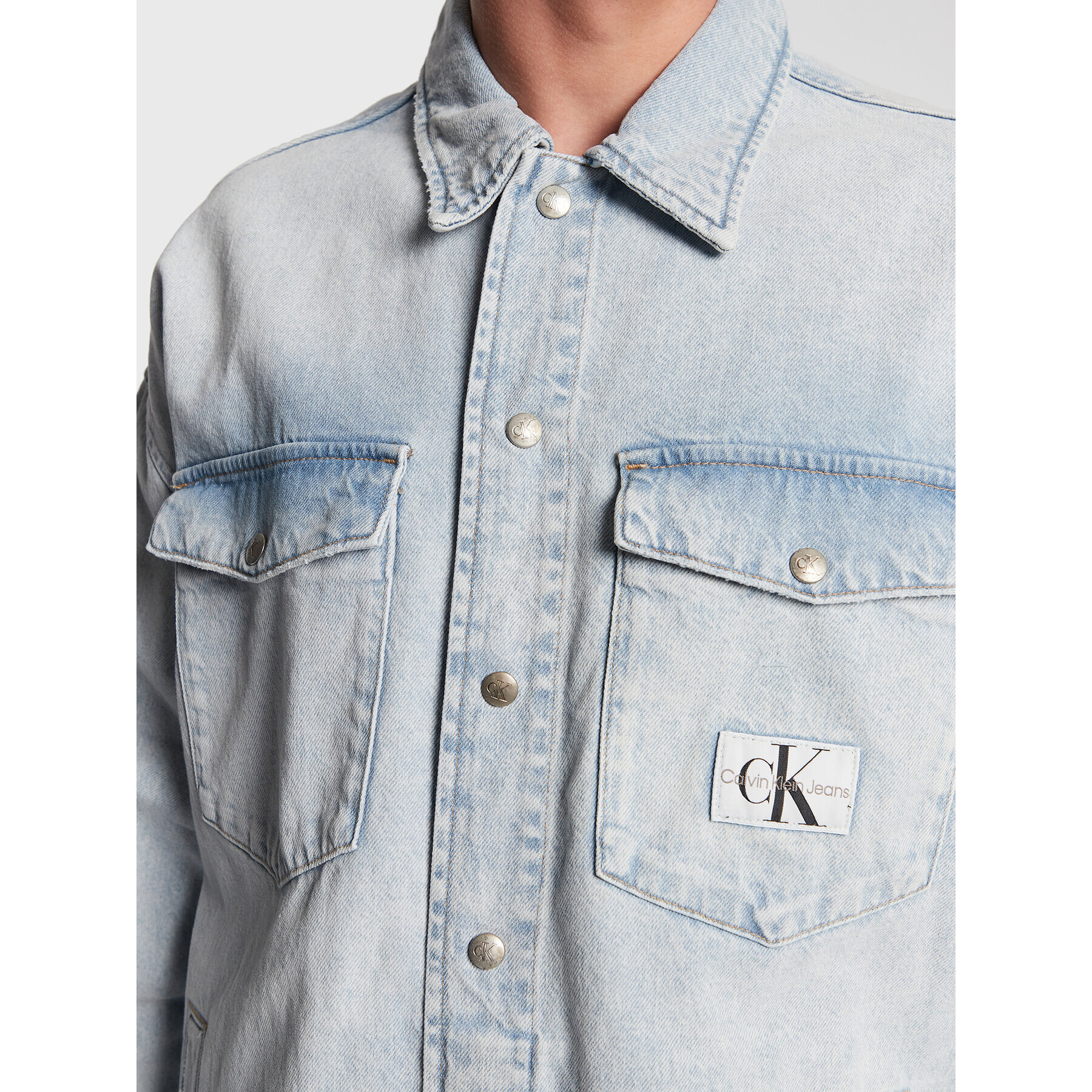 Calvin Klein Jeans Džínsová bunda J30J322383 Modrá Oversize - Pepit.sk