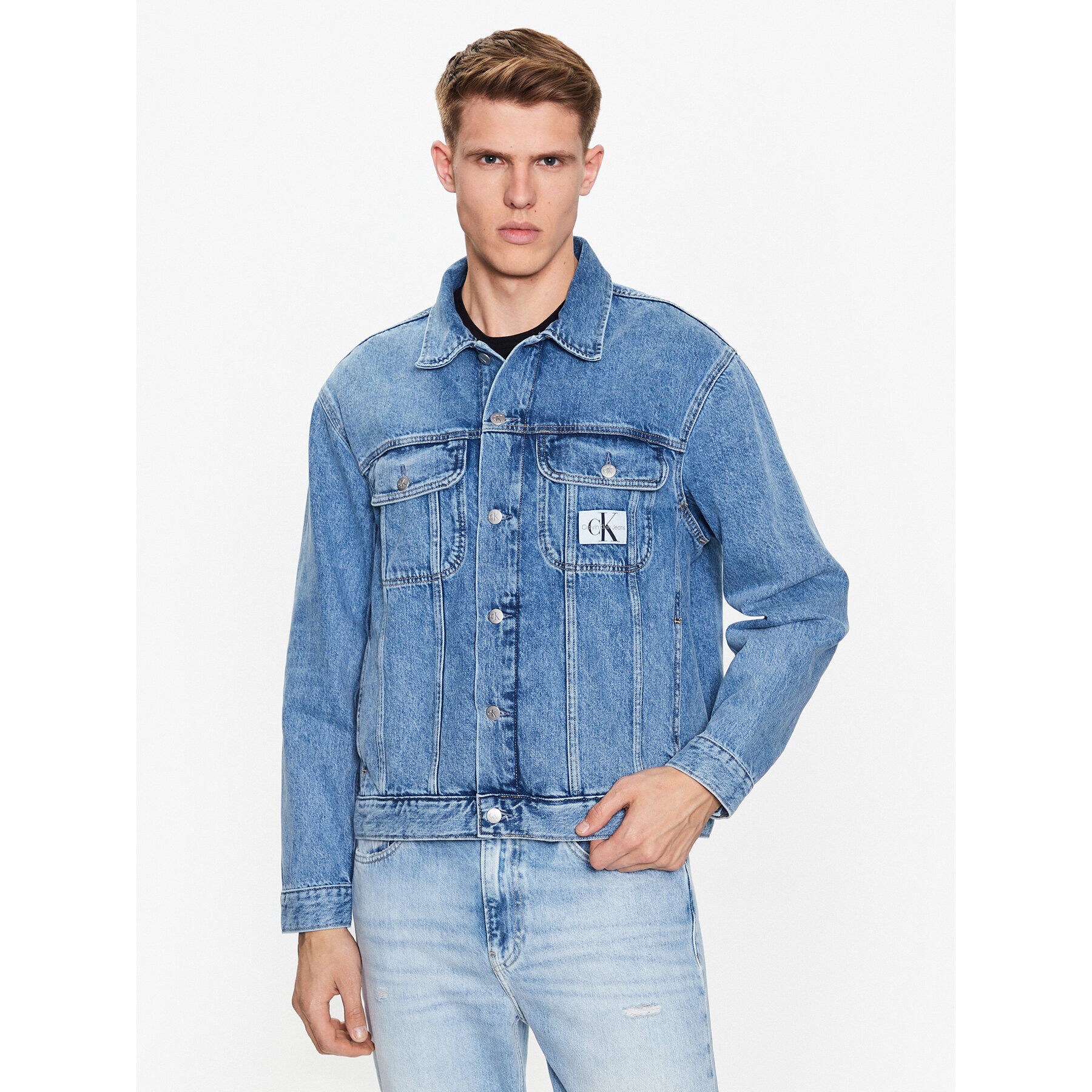 Calvin Klein Jeans Džínsová bunda J30J322768 Modrá Regular Fit - Pepit.sk