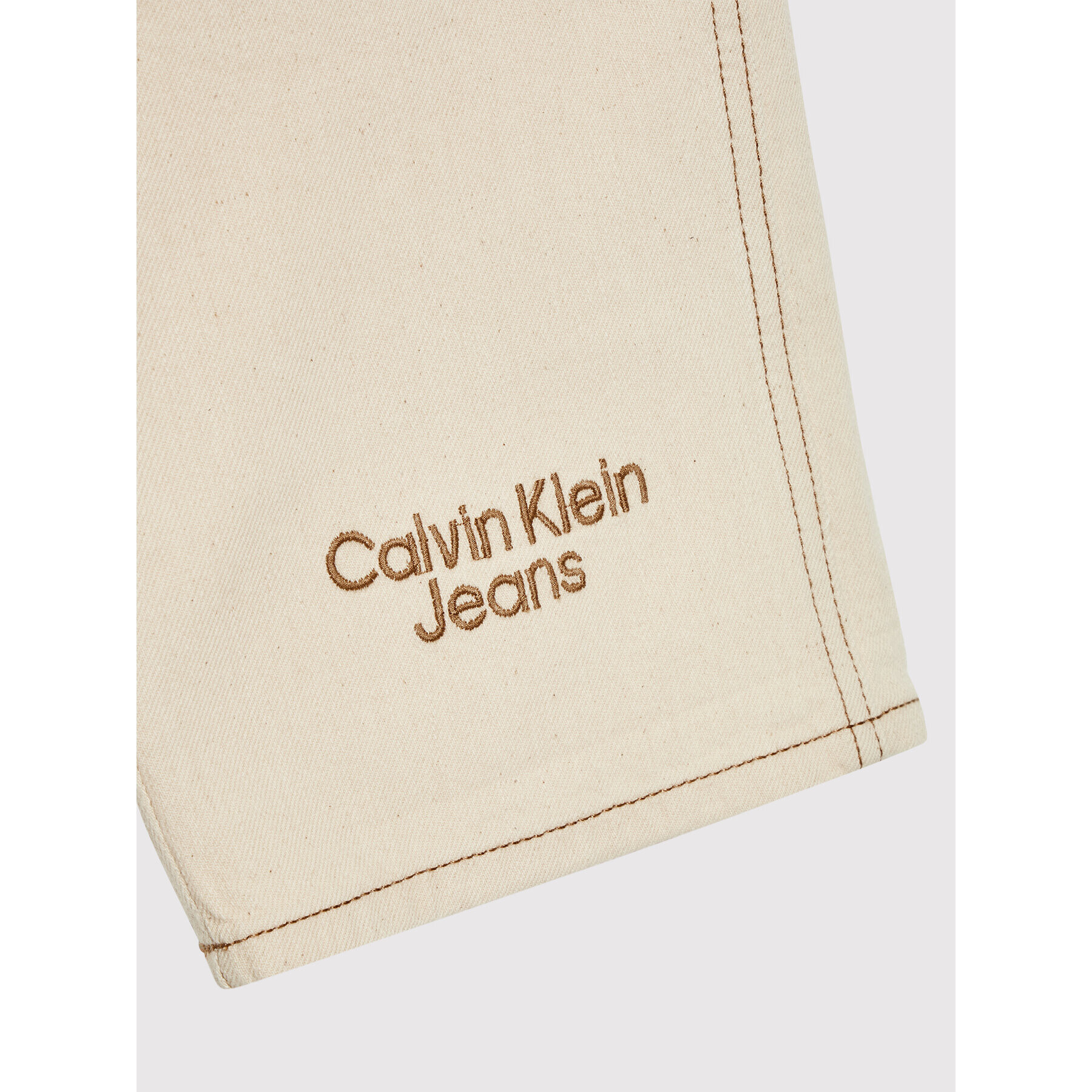 Calvin Klein Jeans Džínsové šortky IB0IB01233 Béžová Relaxed Fit - Pepit.sk