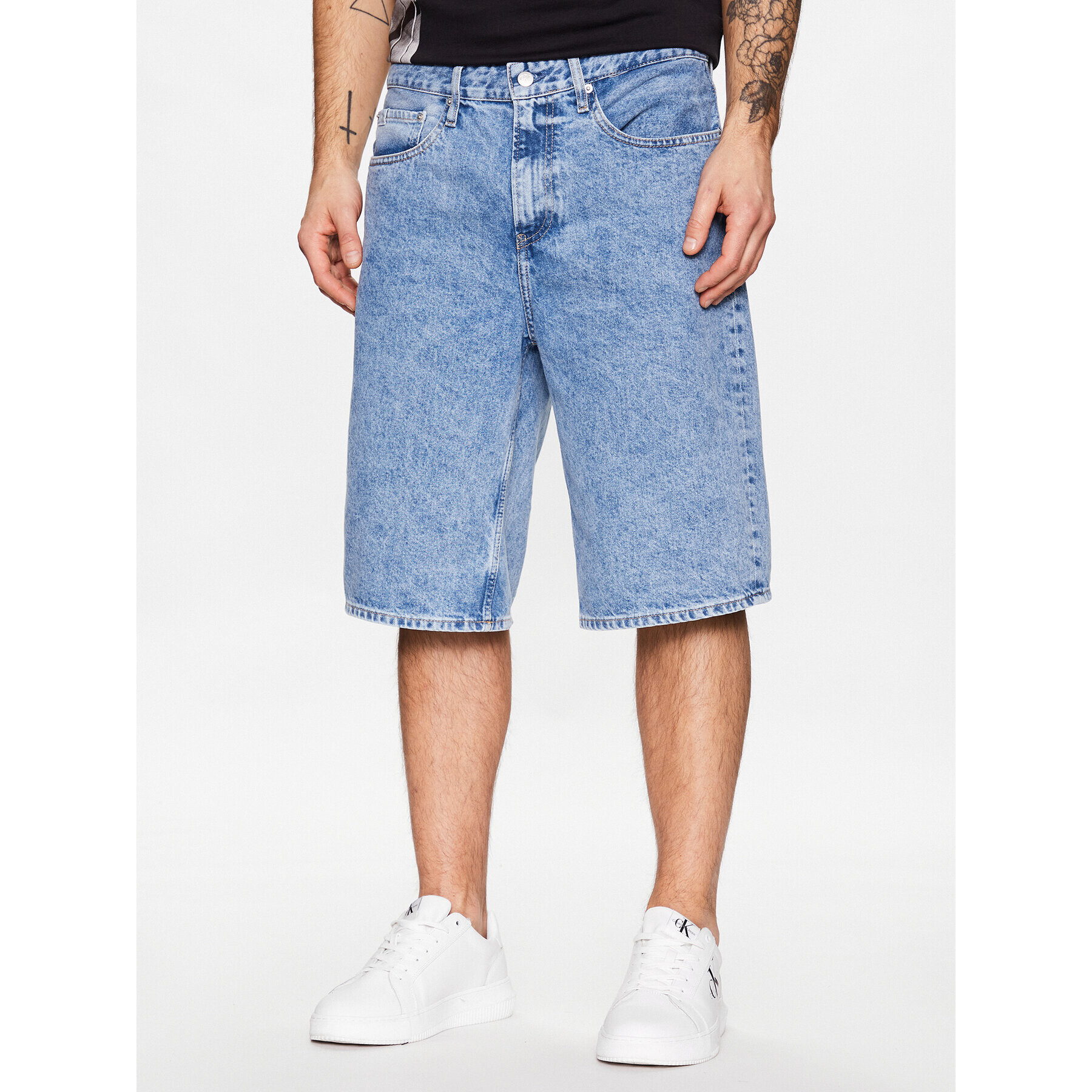 Calvin Klein Jeans Džínsové šortky J30J322777 Modrá Relaxed Fit - Pepit.sk