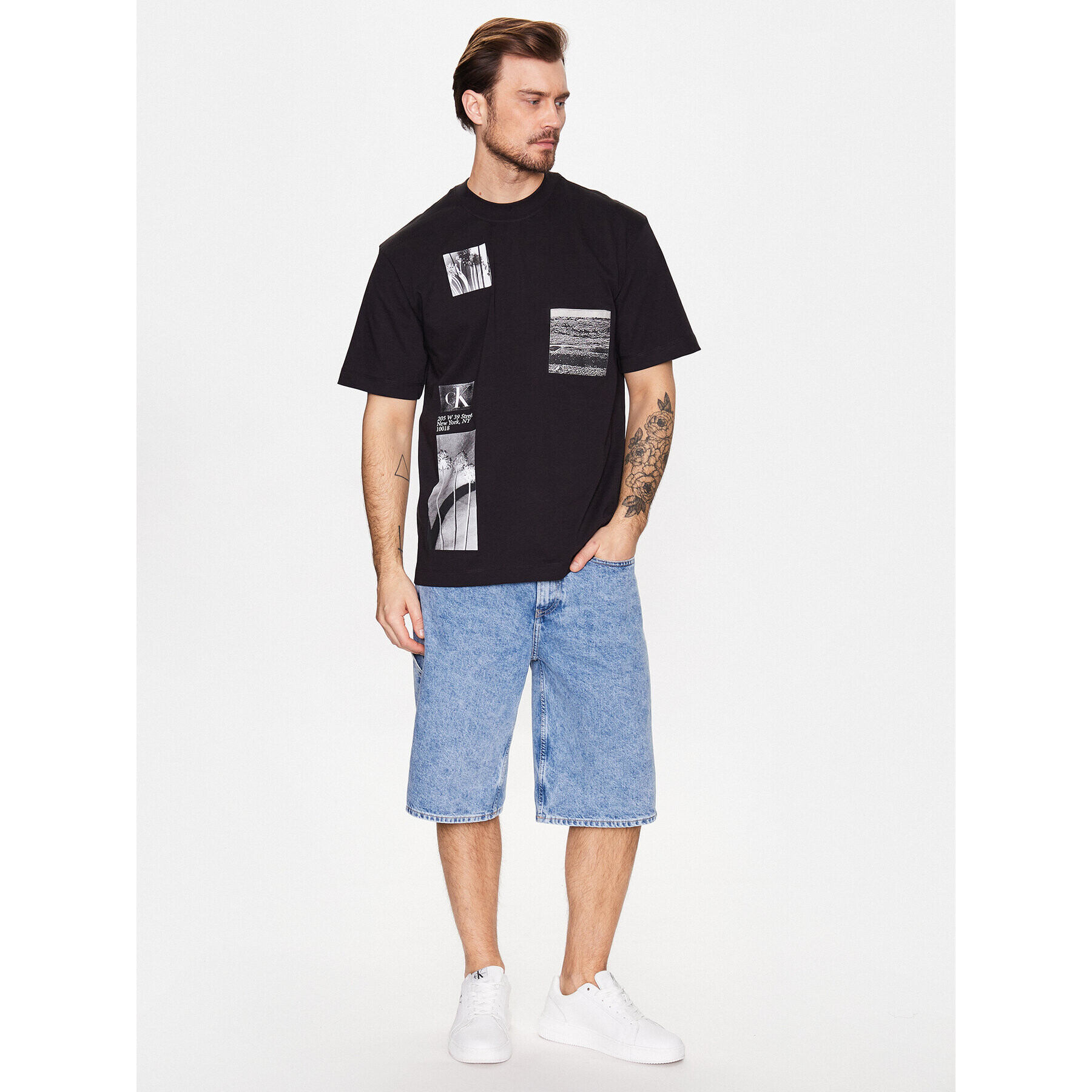 Calvin Klein Jeans Džínsové šortky J30J322777 Modrá Relaxed Fit - Pepit.sk