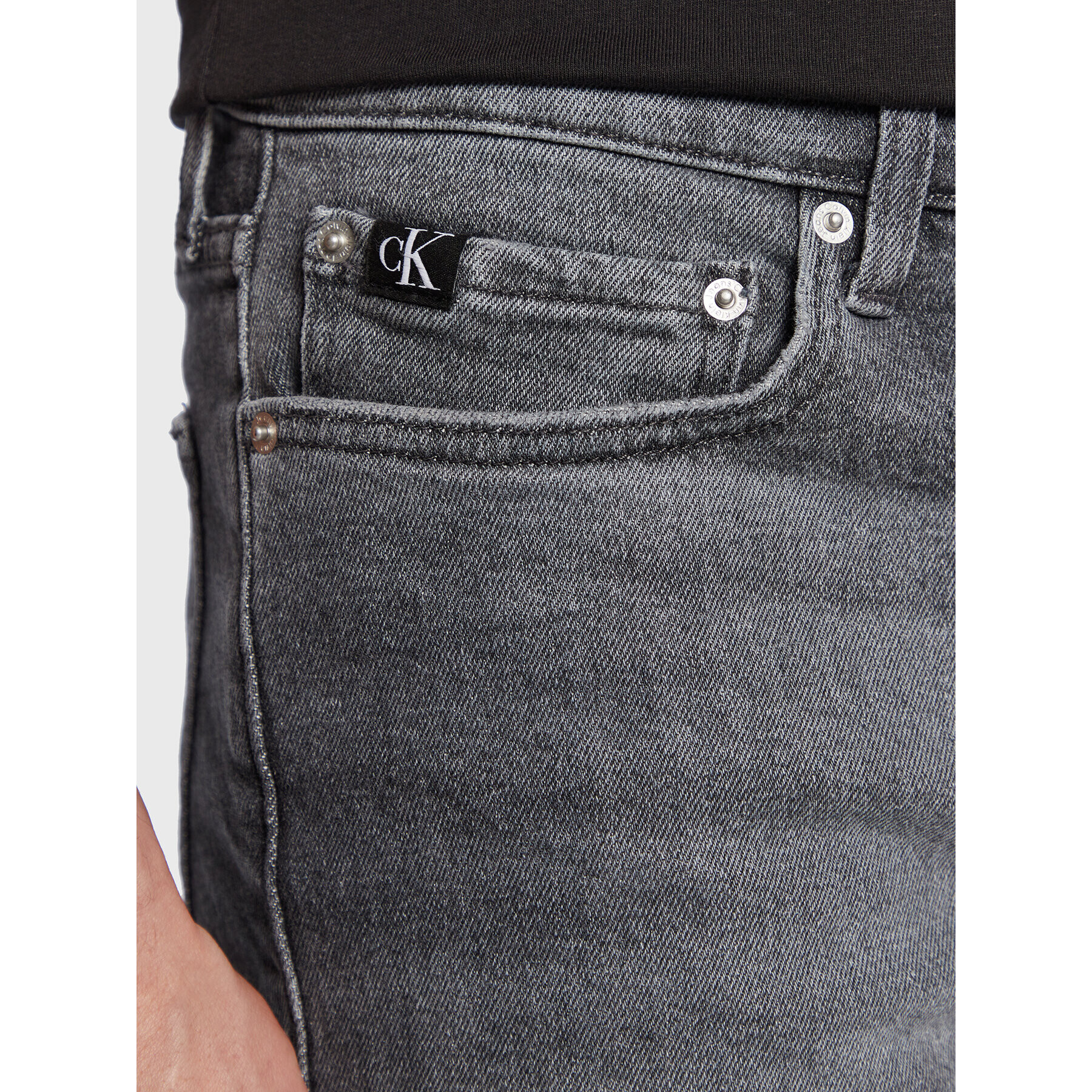 Calvin Klein Jeans Džínsové šortky J30J322786 Sivá Slim Fit - Pepit.sk