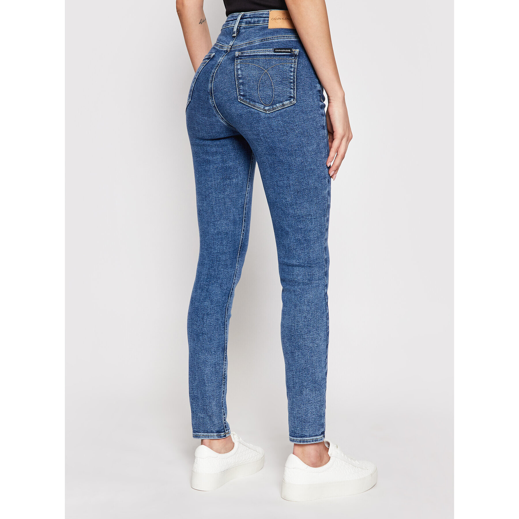 Calvin Klein Jeans Džínsy High Rise J20J215787 Tmavomodrá Skinny Fit - Pepit.sk