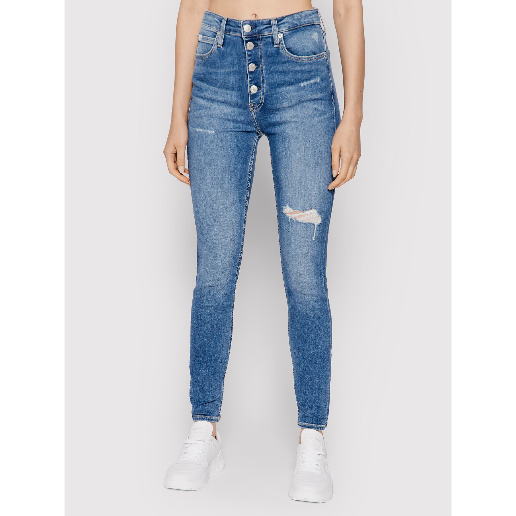 Calvin Klein Jeans Džínsy J20J216486 Modrá Skinny Fit - Pepit.sk