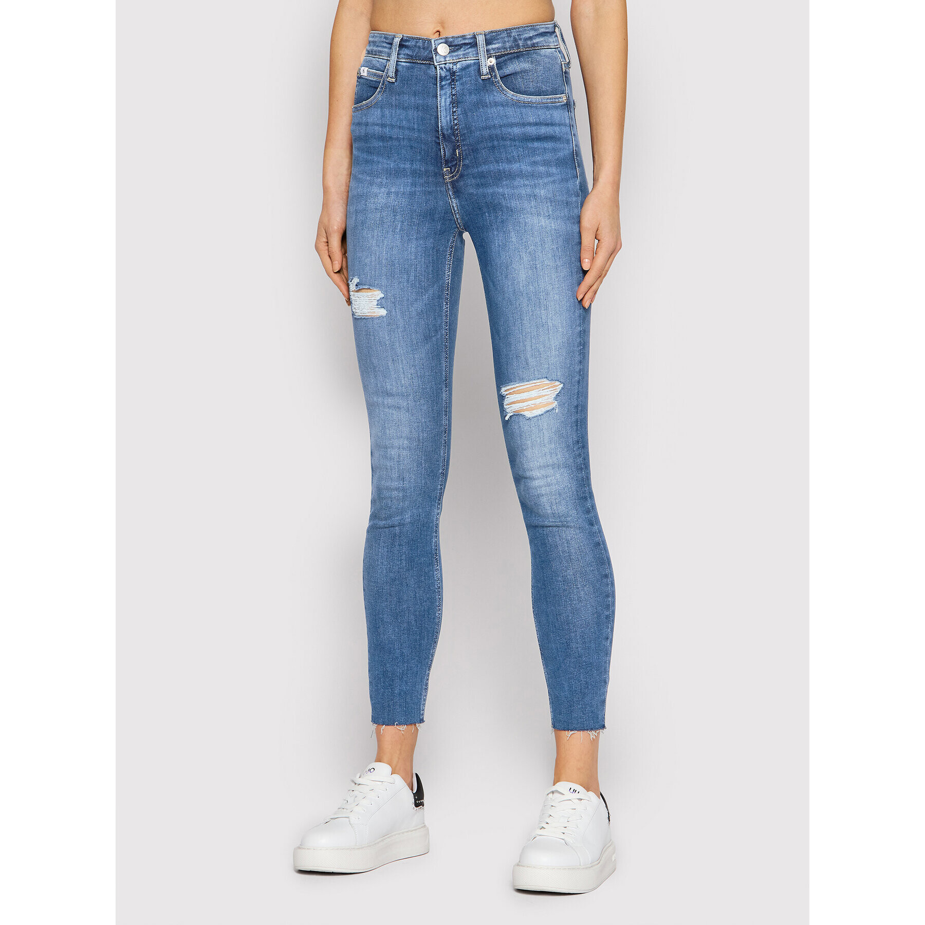 Calvin Klein Jeans Džínsy J20J217056 Modrá Skinny Fit - Pepit.sk