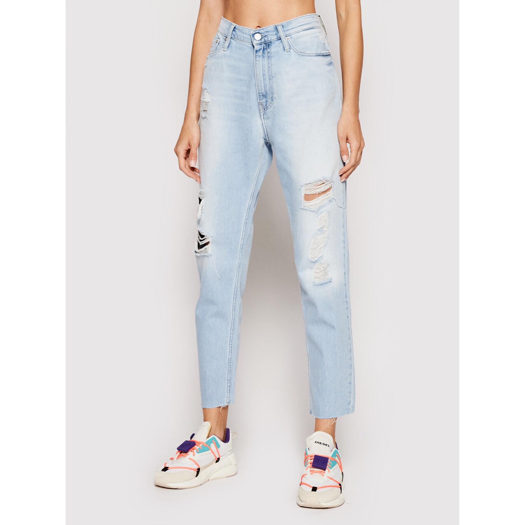 Calvin Klein Jeans Džínsy J20J217150 Modrá Mom Fit - Pepit.sk