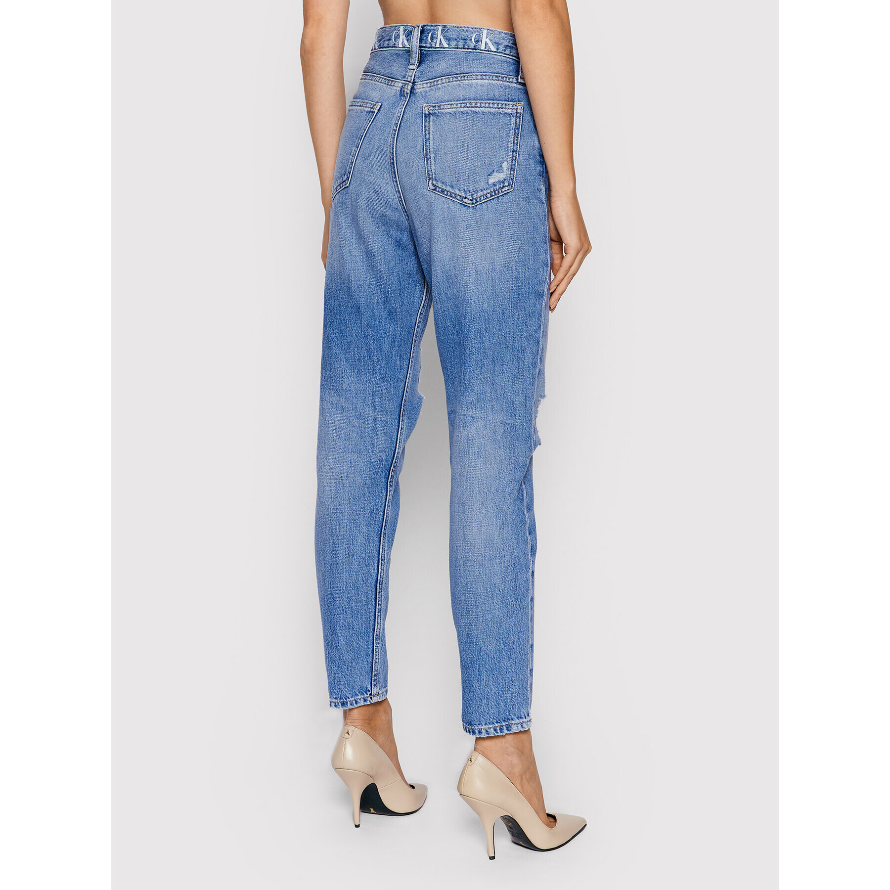 Calvin Klein Jeans Džínsy J20J217827 Modrá Mom Fit - Pepit.sk