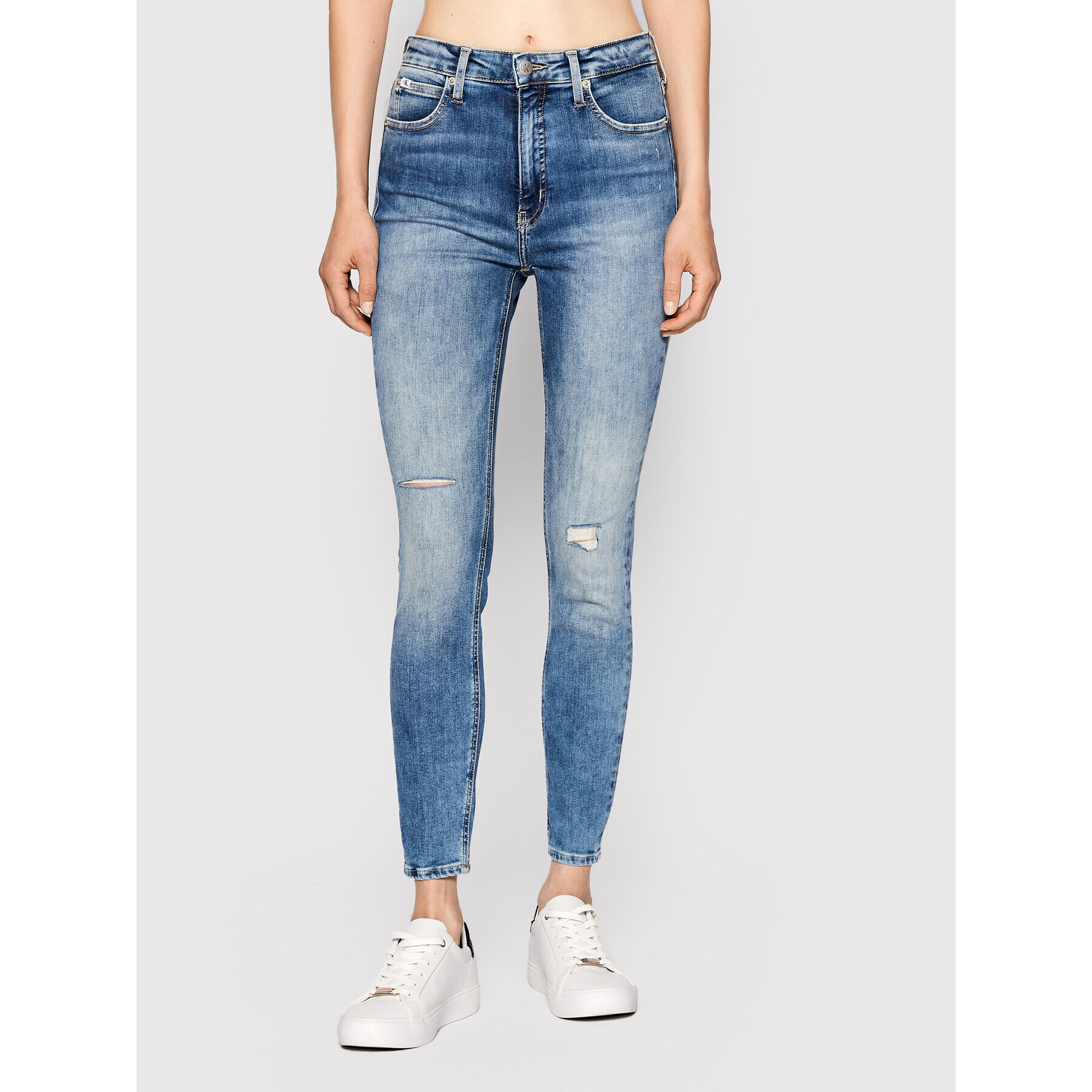 Calvin Klein Jeans Džínsy J20J217873 Modrá Super Skinny Fit - Pepit.sk