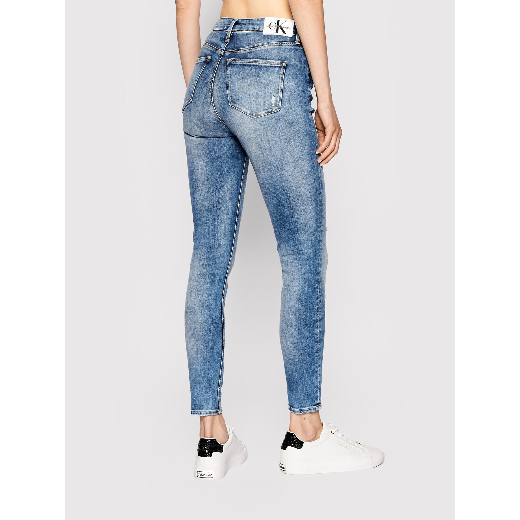 Calvin Klein Jeans Džínsy J20J217873 Modrá Super Skinny Fit - Pepit.sk